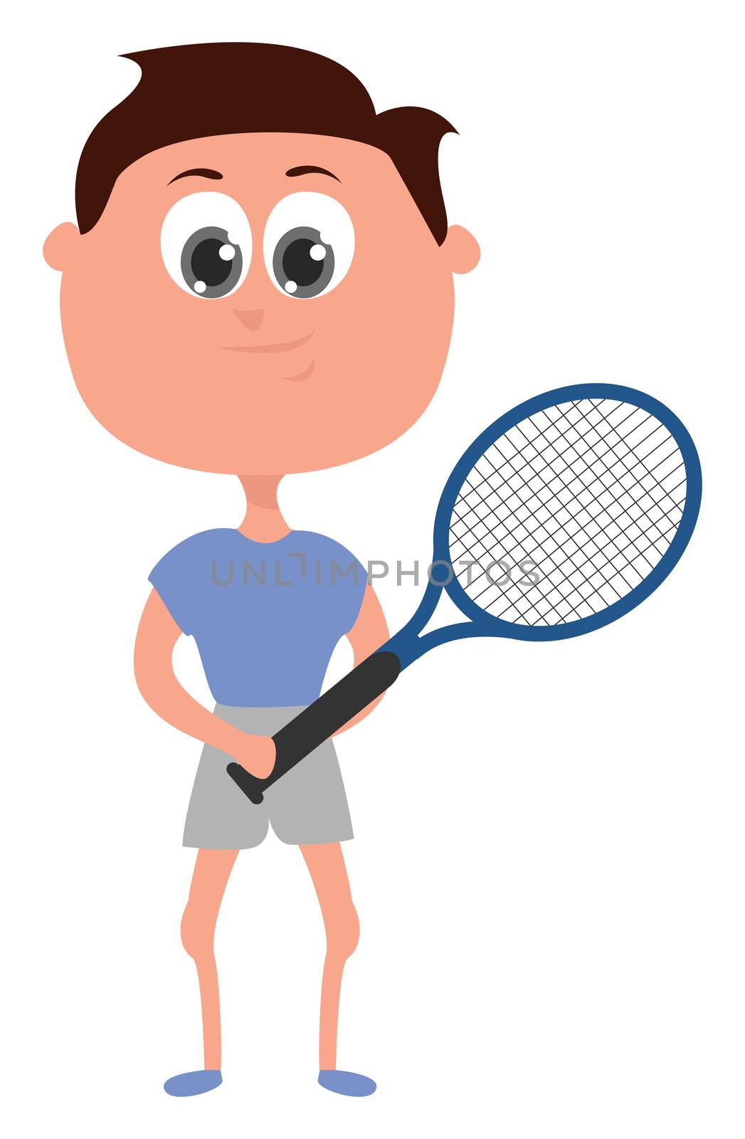 Tennis player , illustration, vector on white background by Morphart