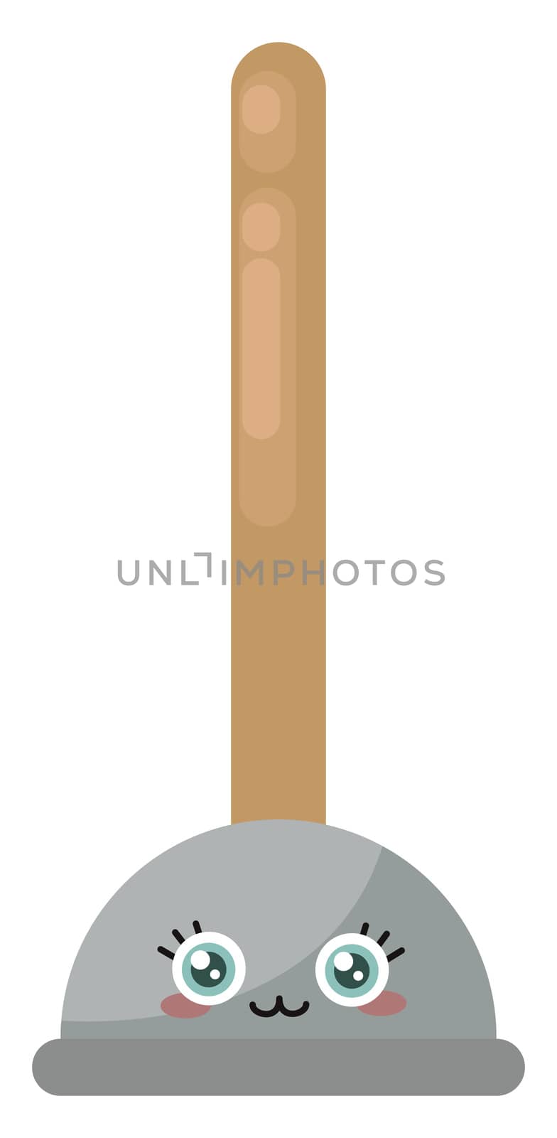 Toilet pump , illustration, vector on white background by Morphart