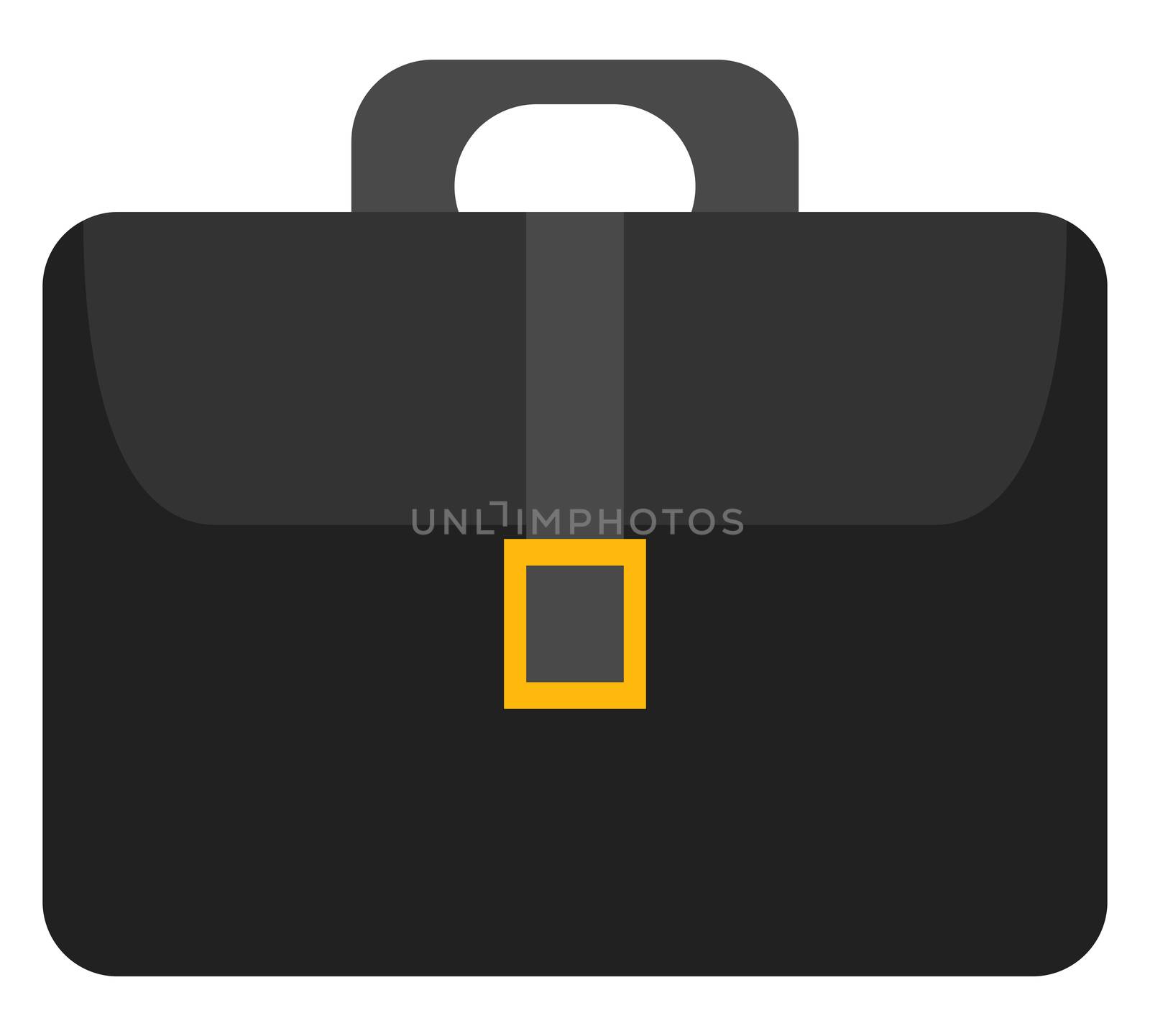 Black business bag, illustration, vector on white background