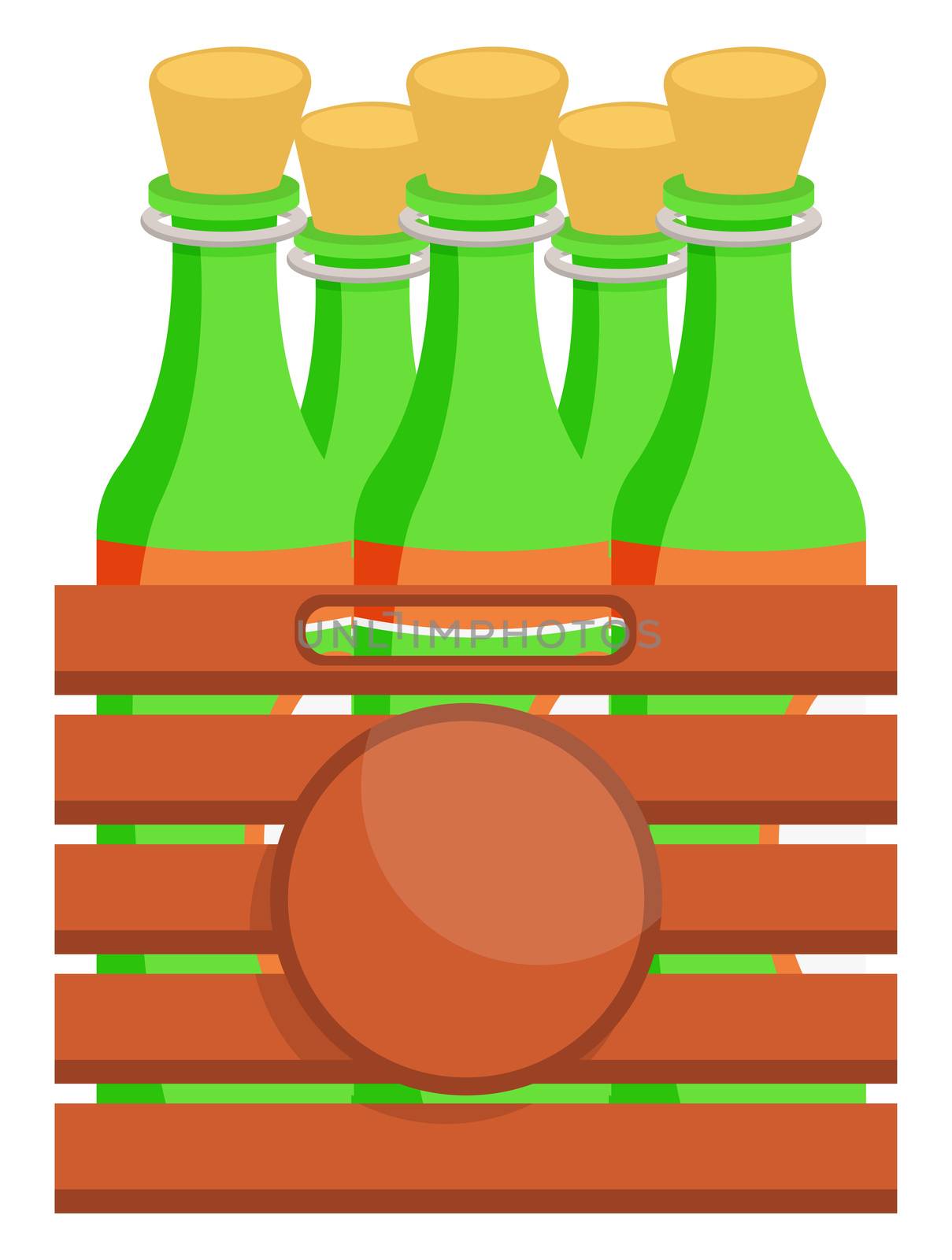 Pack of beer , illustration, vector on white background by Morphart