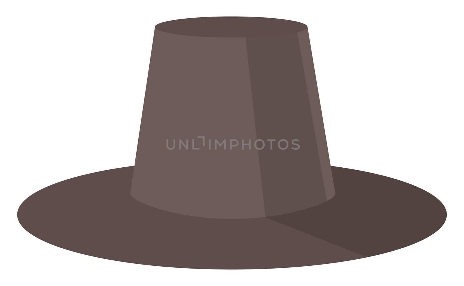 Man black hat, illustration, vector on white background by Morphart