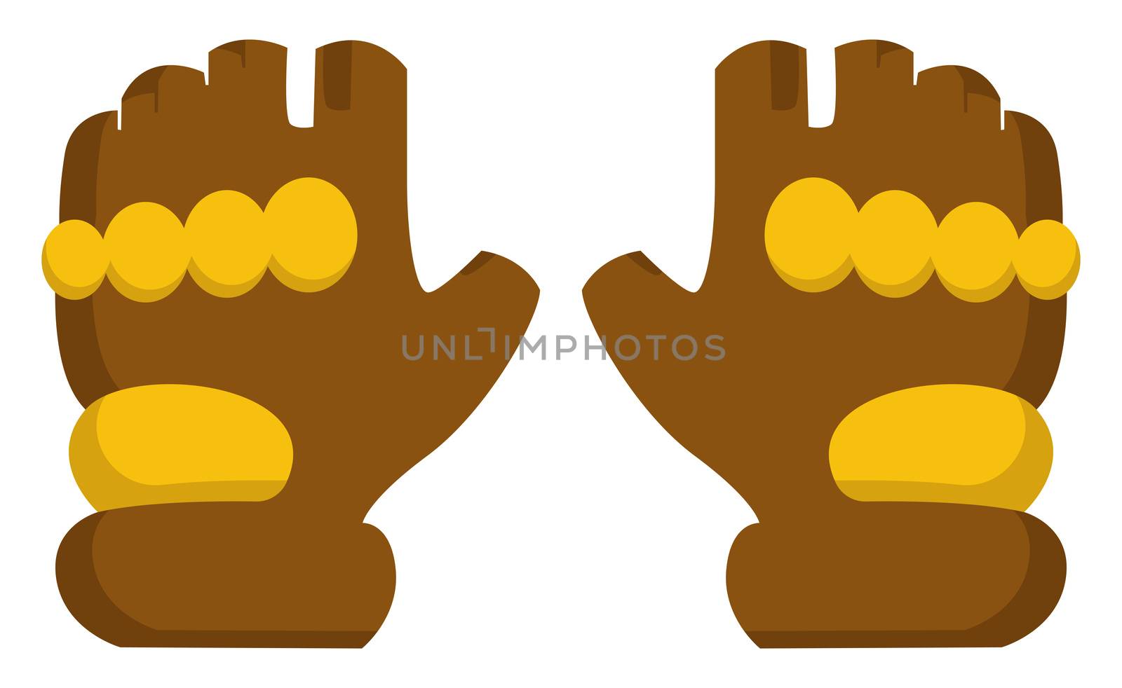 Military gloves, illustration, vector on white background by Morphart