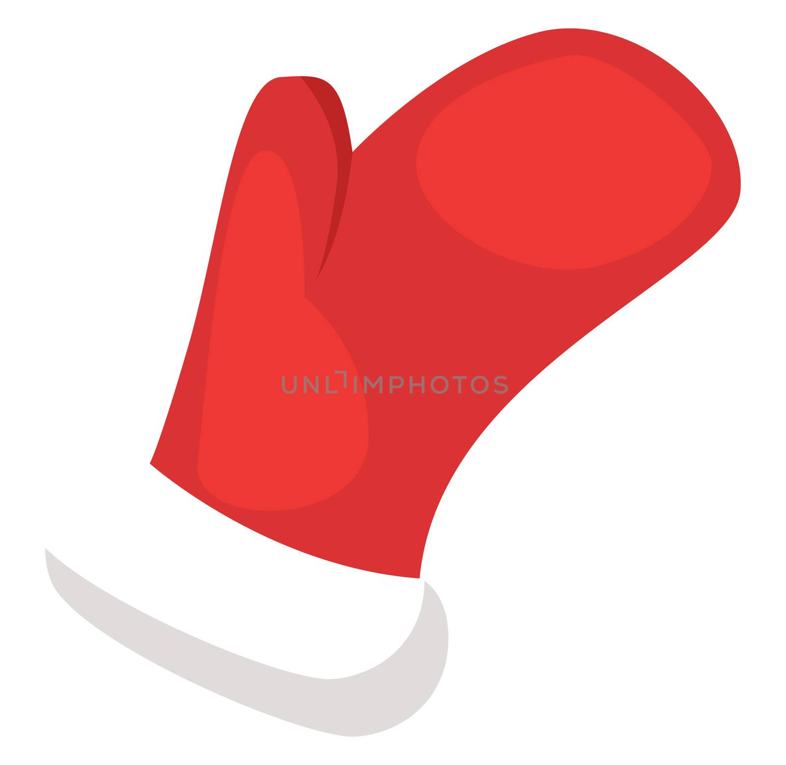 Christmas gloves, illustration, vector on white background by Morphart