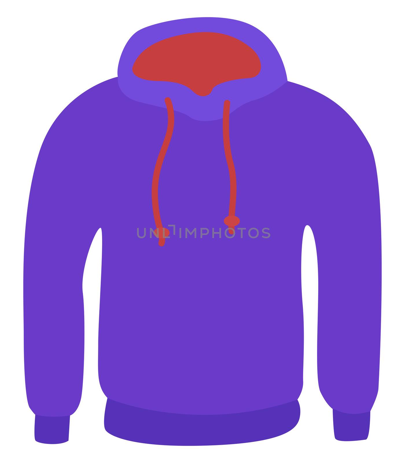 Purple sweater, illustration, vector on white background