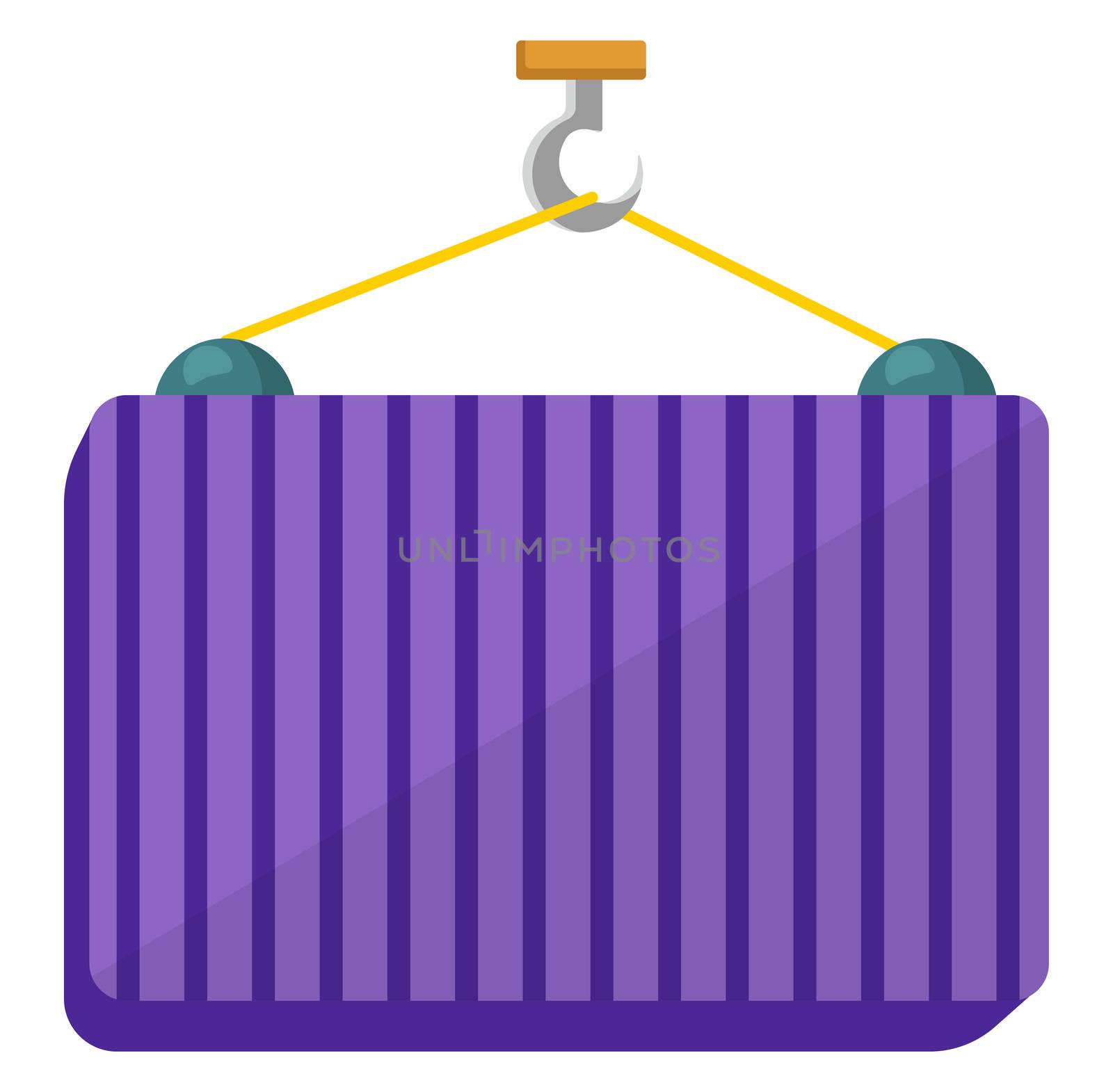 Big shipping container, illustration, vector on white background by Morphart