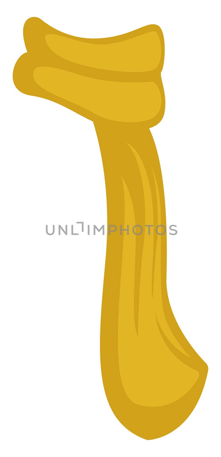 Yellow winter scarf, illustration, vector on white background
