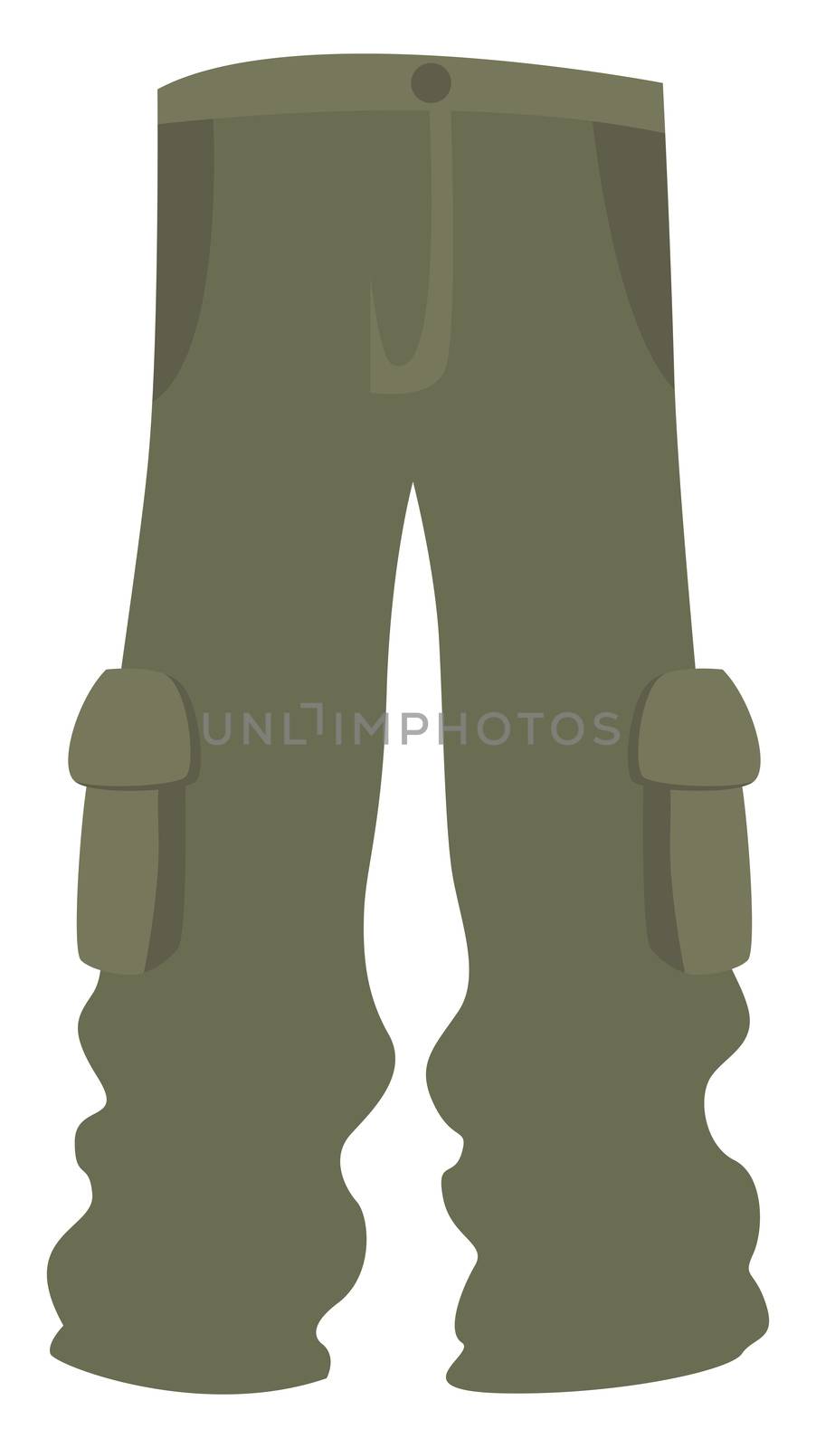 Green man pants, illustration, vector on white background by Morphart