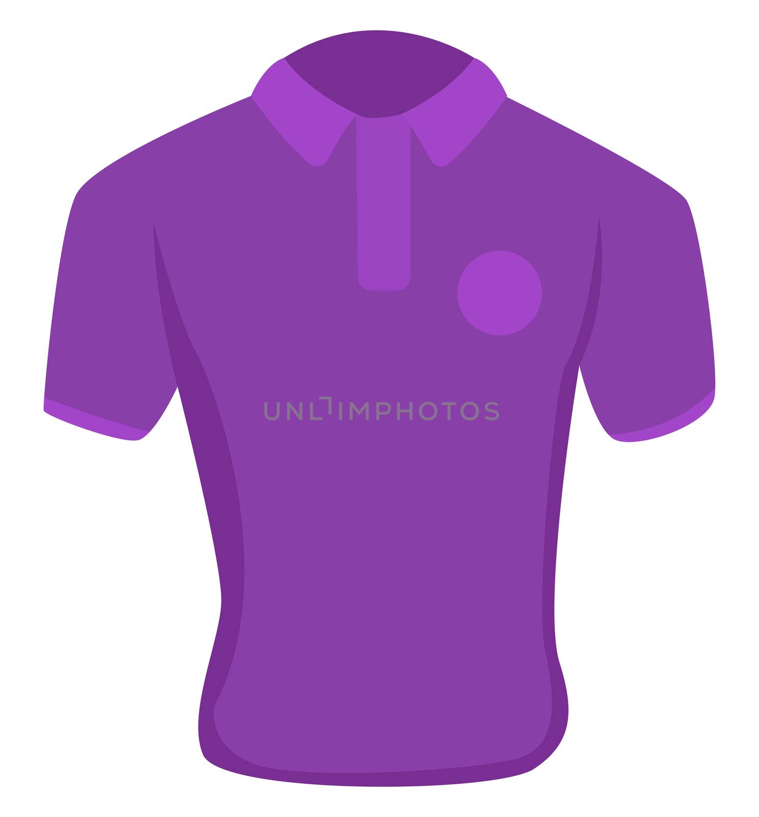 Man purple shirt, illustration, vector on white background