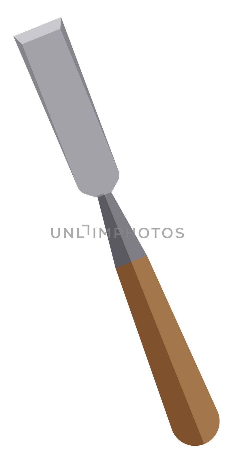 Chisel tool, illustration, vector on white background by Morphart