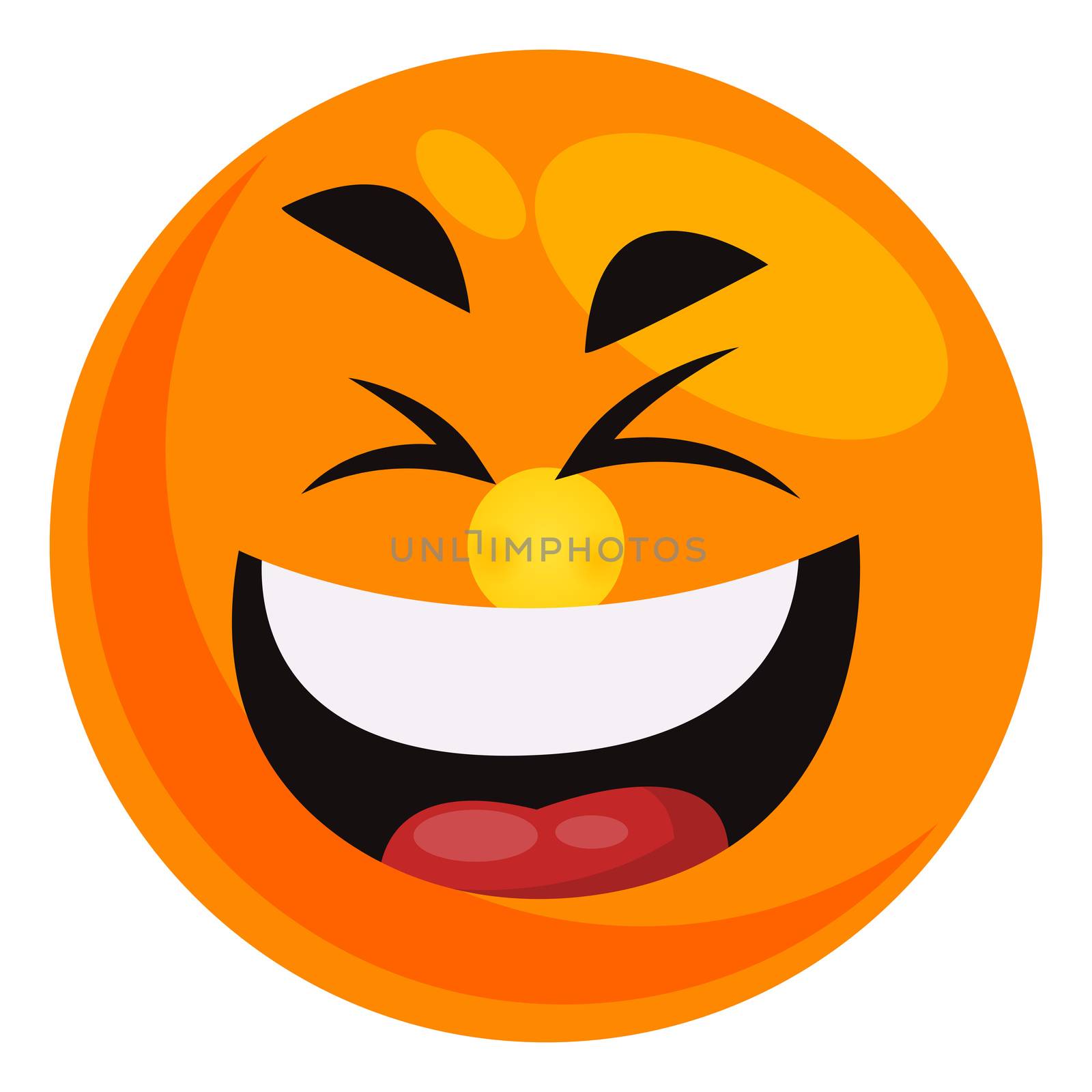 LOL emoji, illustration, vector on white background by Morphart
