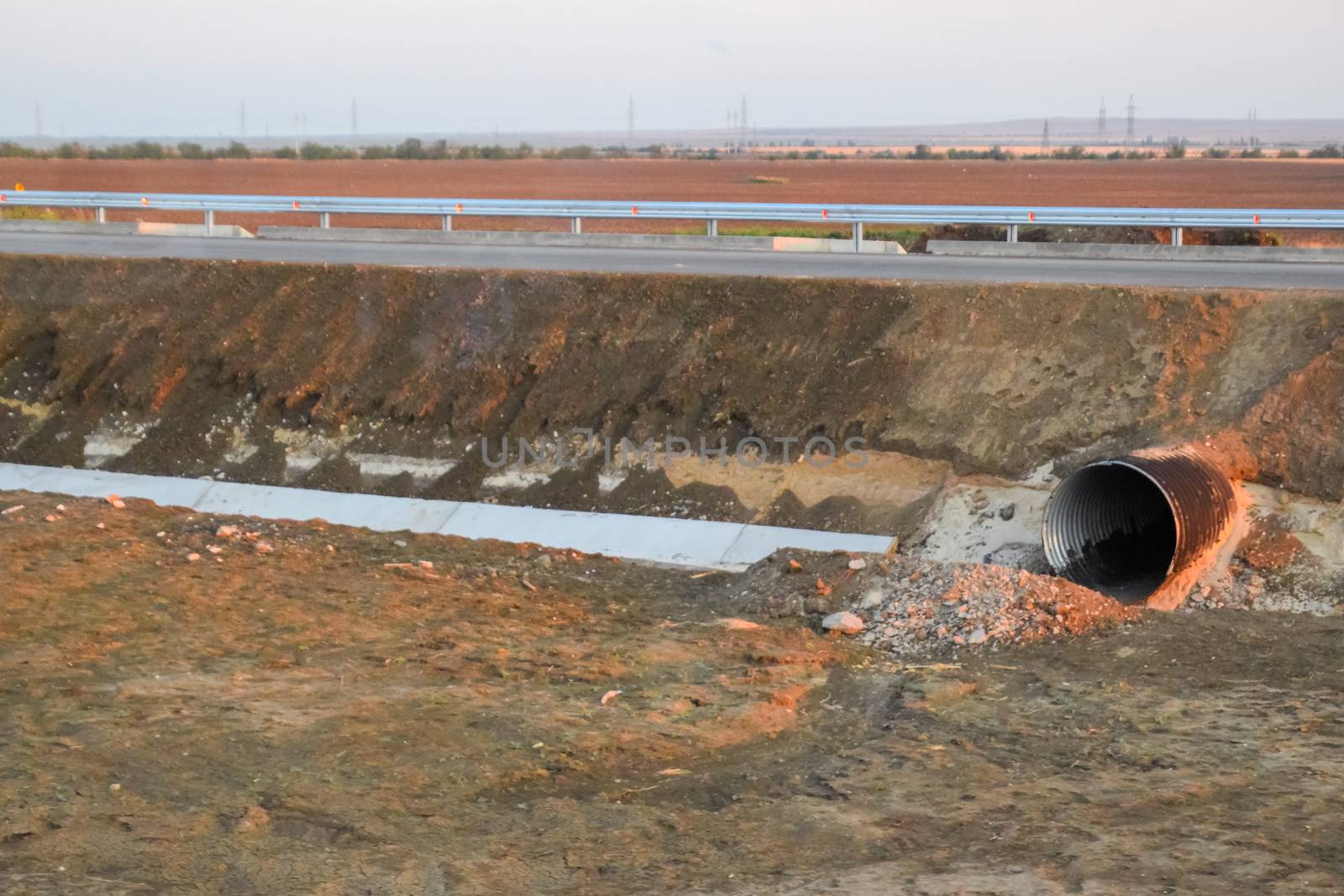Construction of stormwater and sewerage at roads and highways. a Transportation sewer.