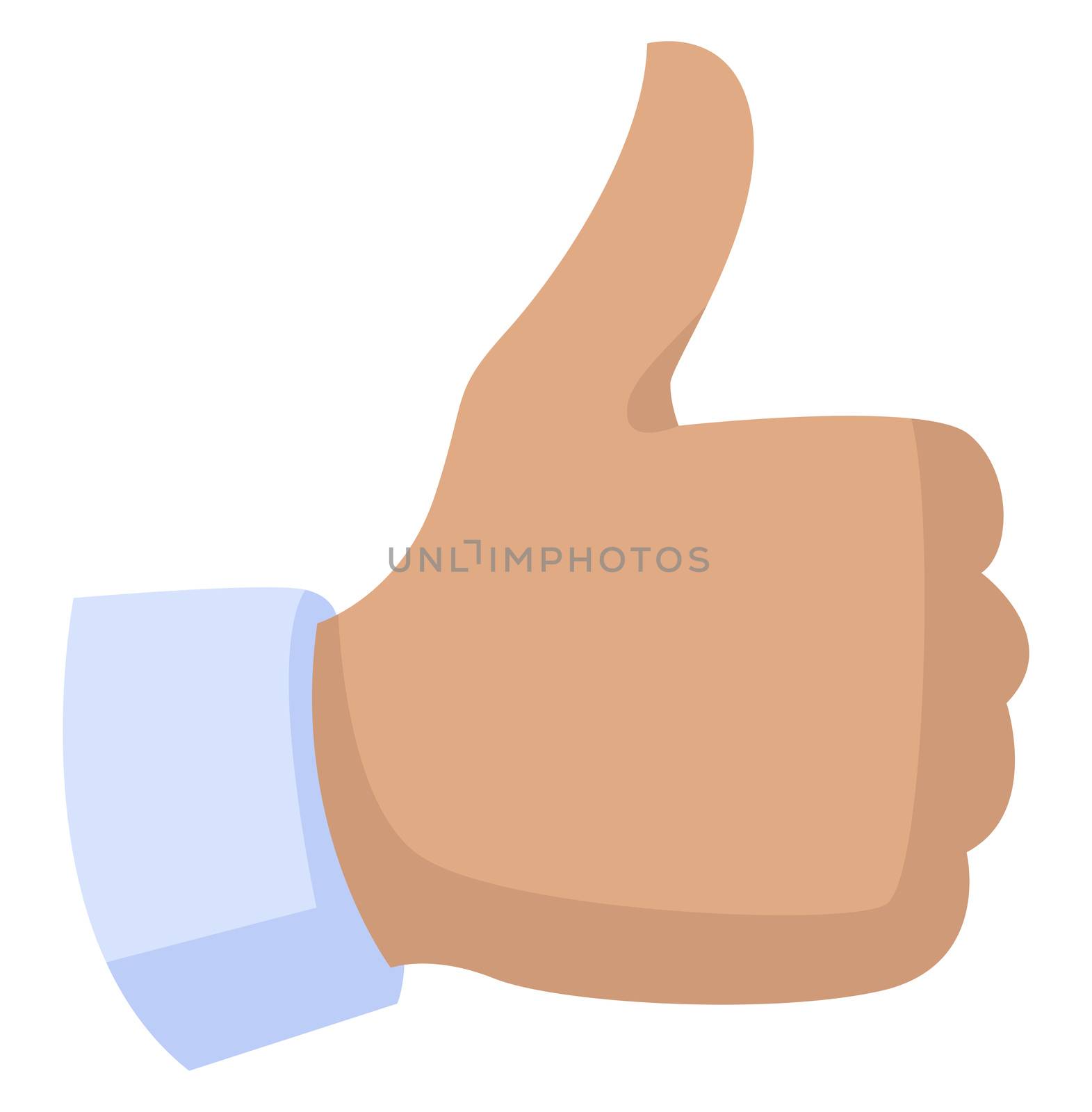 Thumbs up, illustration, vector on white background by Morphart