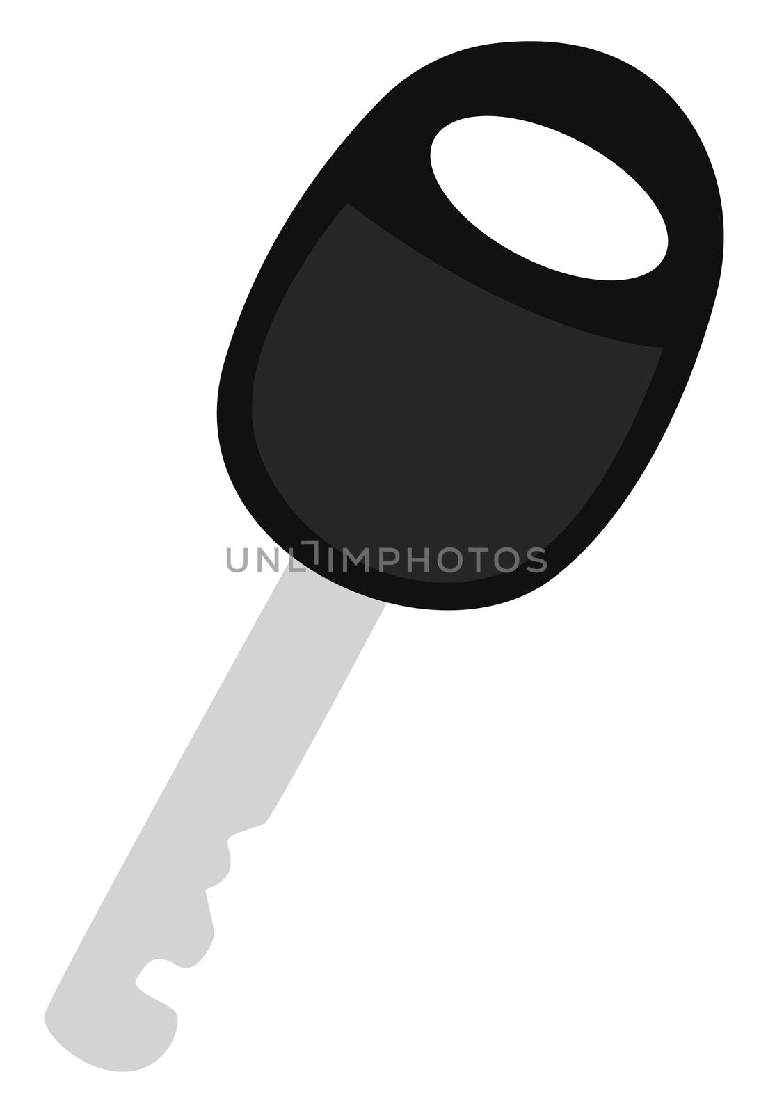 Car key, illustration, vector on white background by Morphart