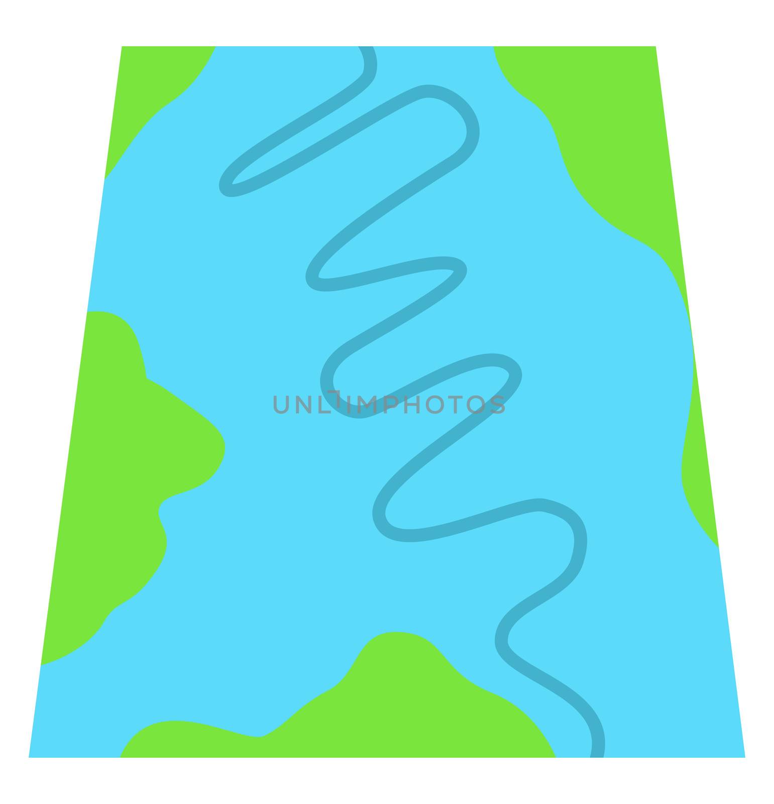 Map, illustration, vector on white background