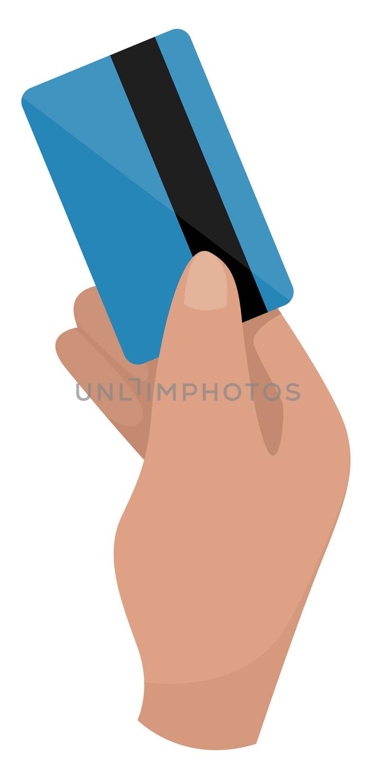 Credit card, illustration, vector on white background by Morphart