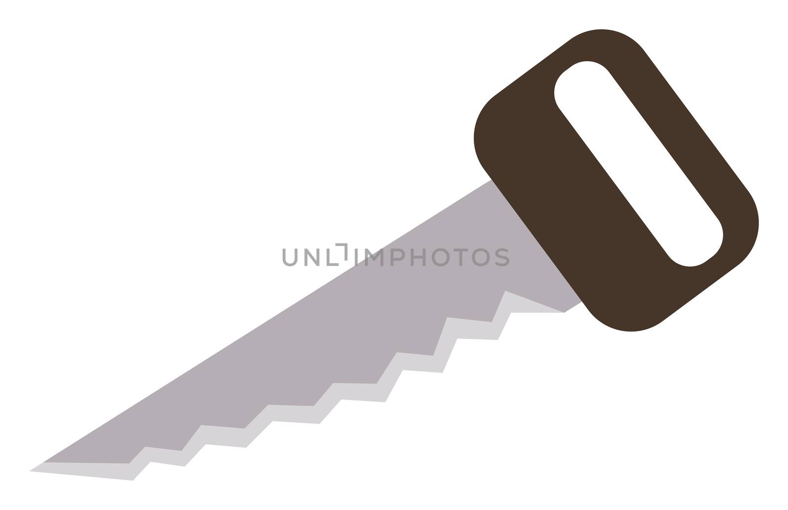 Saw small, illustration, vector on white background by Morphart