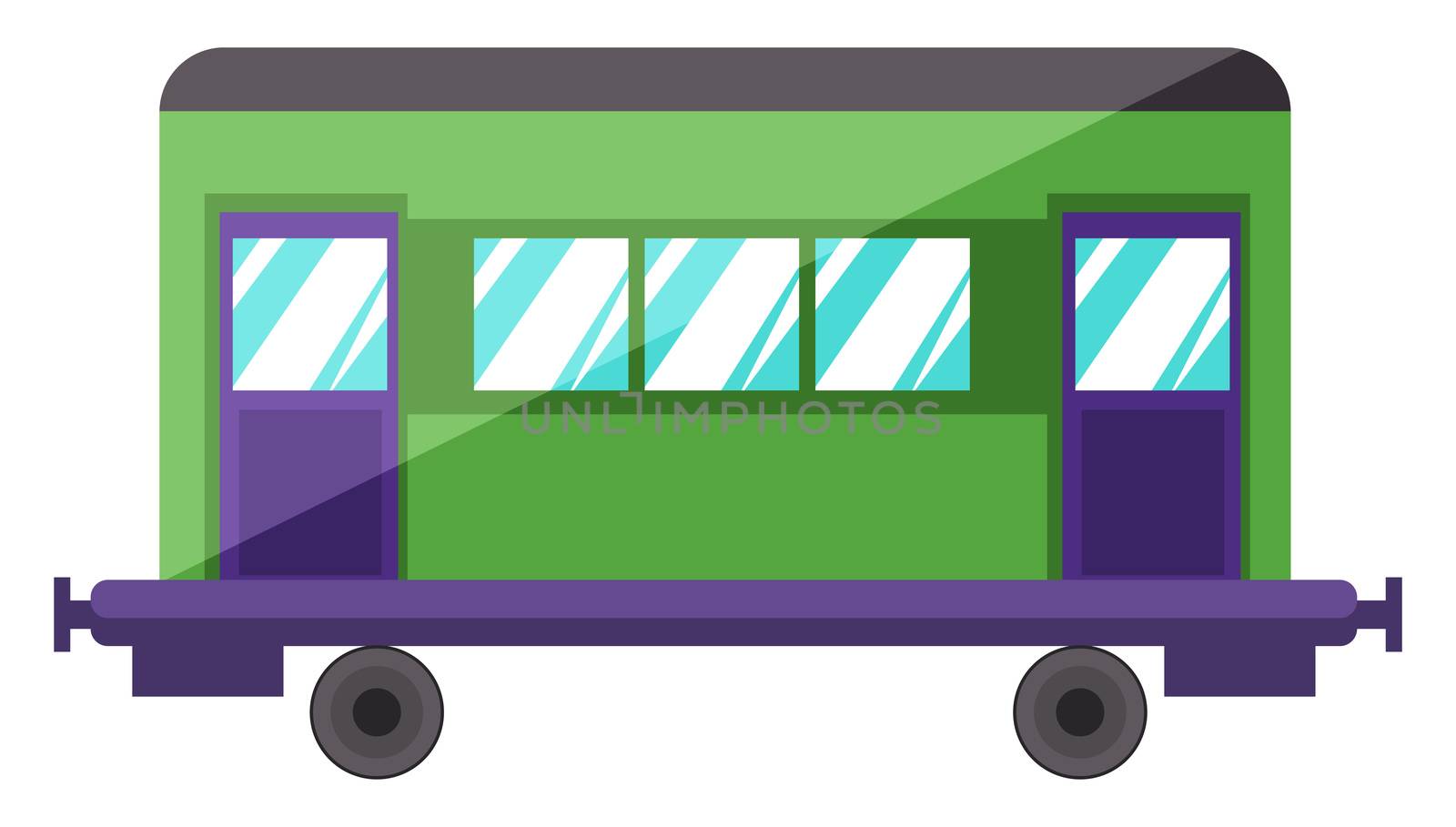 Waggon, illustration, vector on white background by Morphart