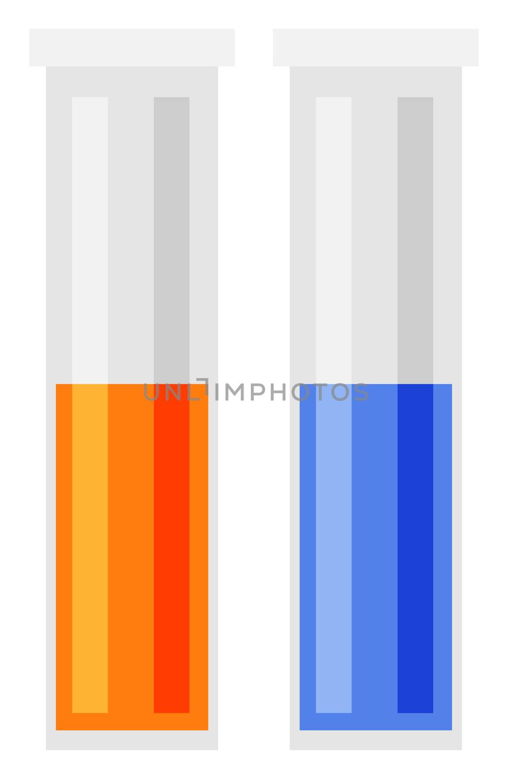 Tests tubes, illustration, vector on white background