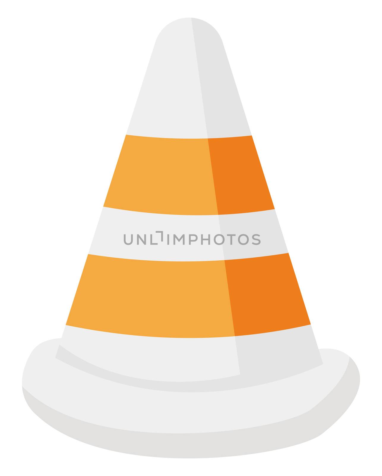 Traffic cone, illustration, vector on white background by Morphart