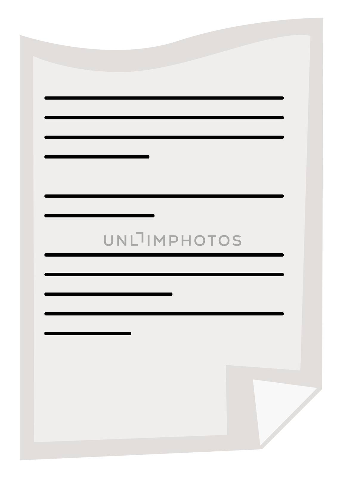 Notes on paper, illustration, vector on white background