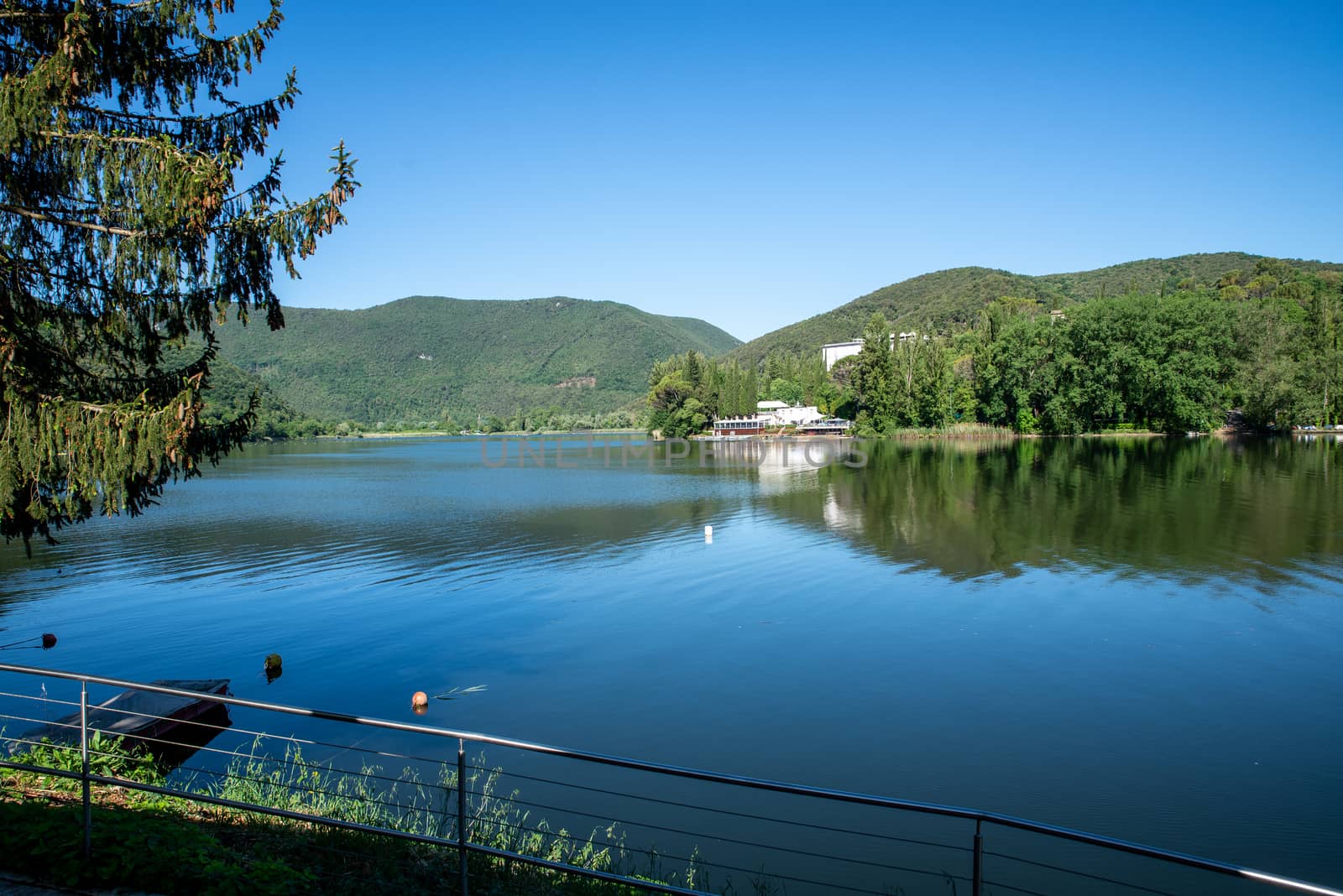 piediluco marmore lake in the province of terni by carfedeph