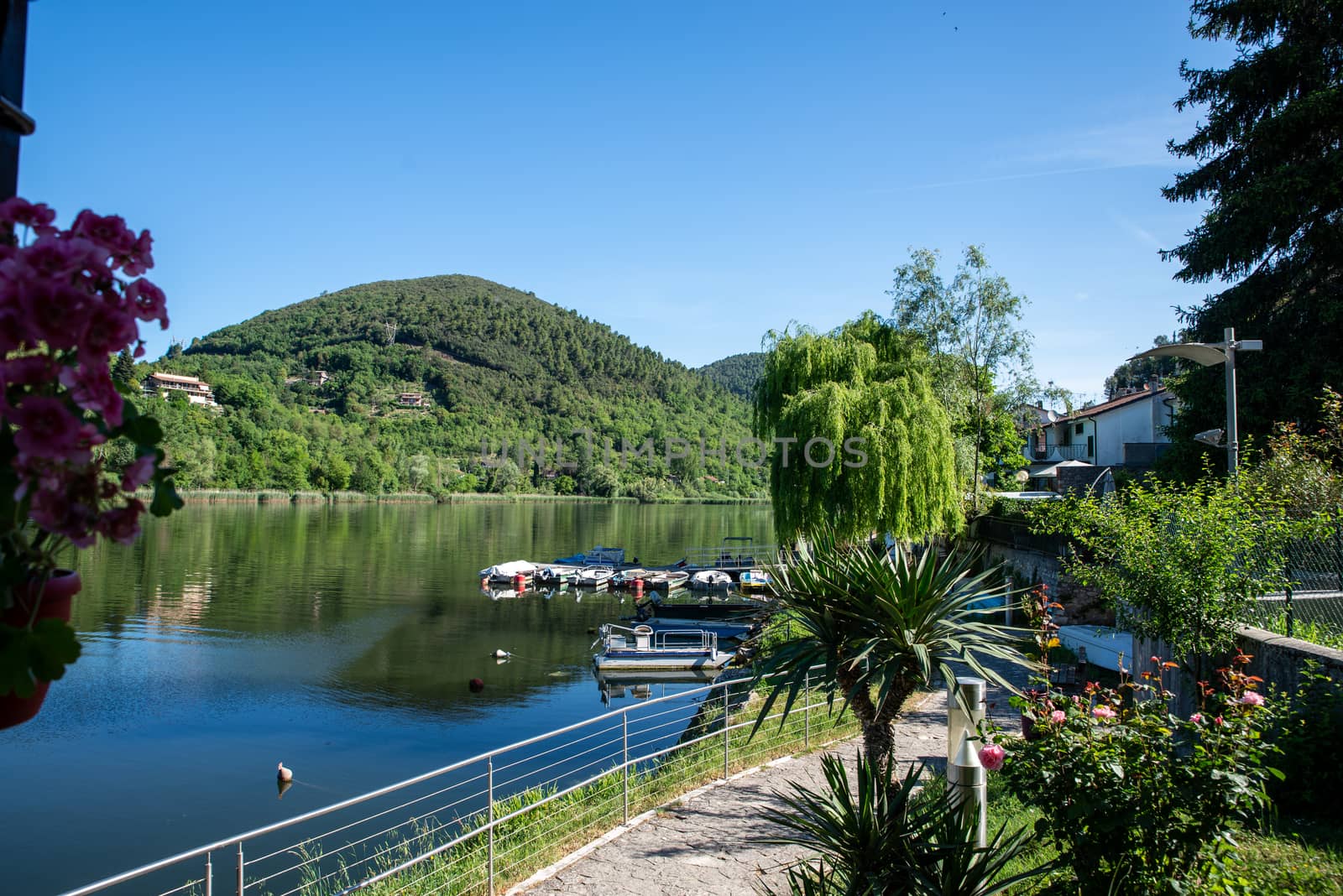 piediluco marmore lake in the province of terni by carfedeph