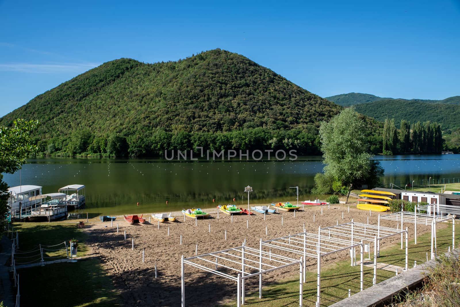 piediluco marmore lake in the province of terni by carfedeph