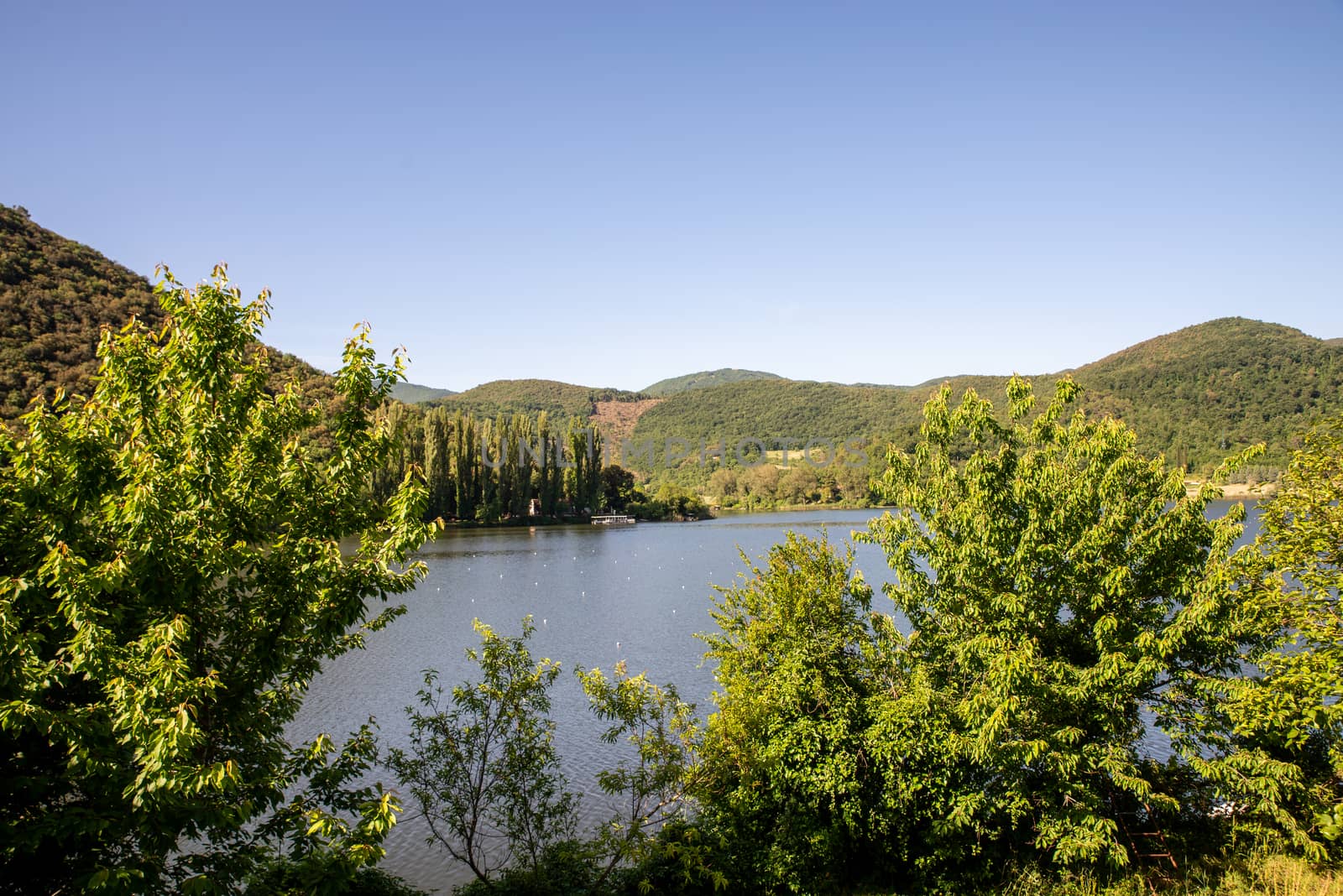 piediluco lake and its nature in the province of terni