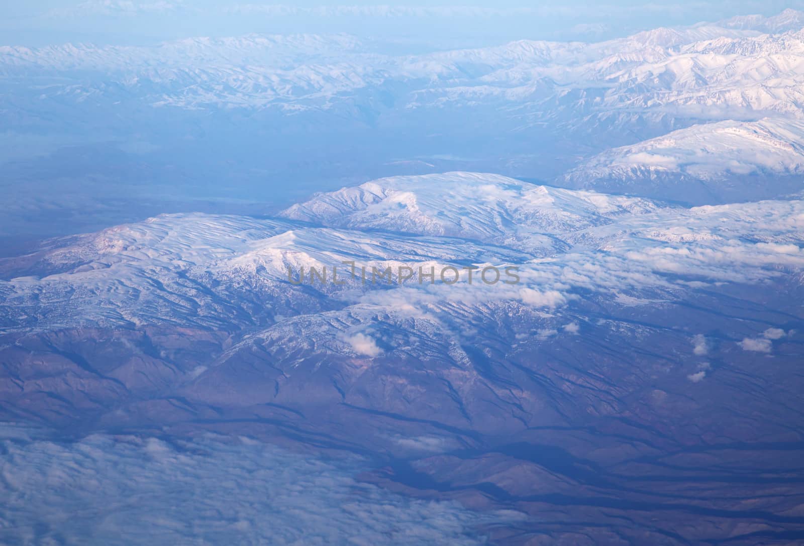 Mountains, view from airplane by Goodday