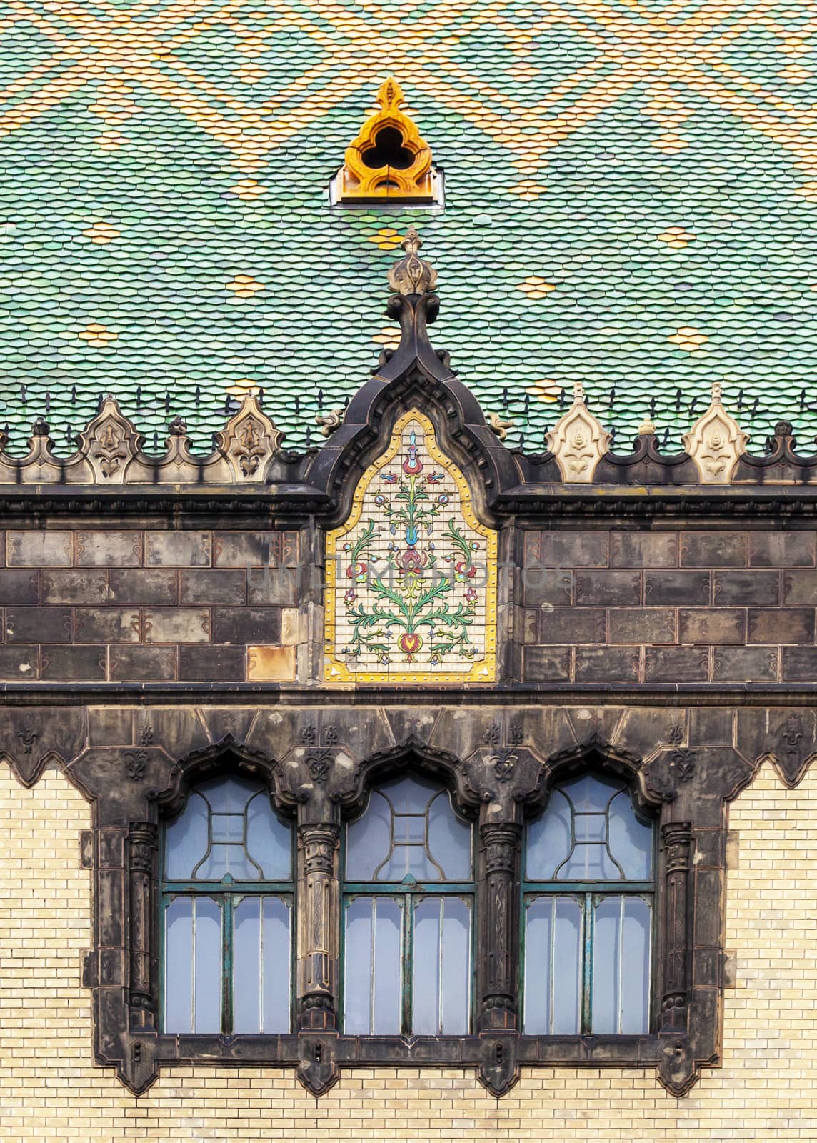 Facade of Museum of Applied arts in Budapest, Hungary