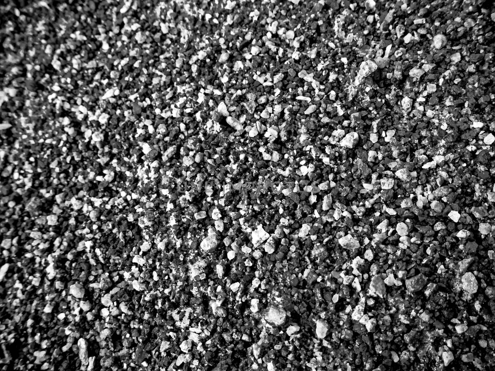 Texture of construction gravel, gravel for mixed with cement