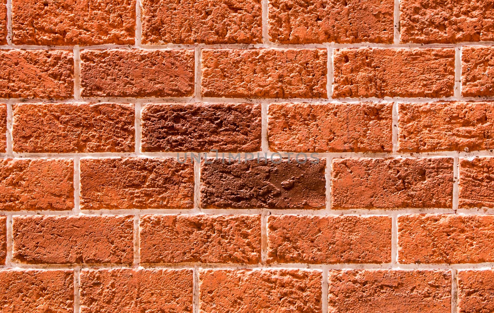 The wall made from Red solid bricks