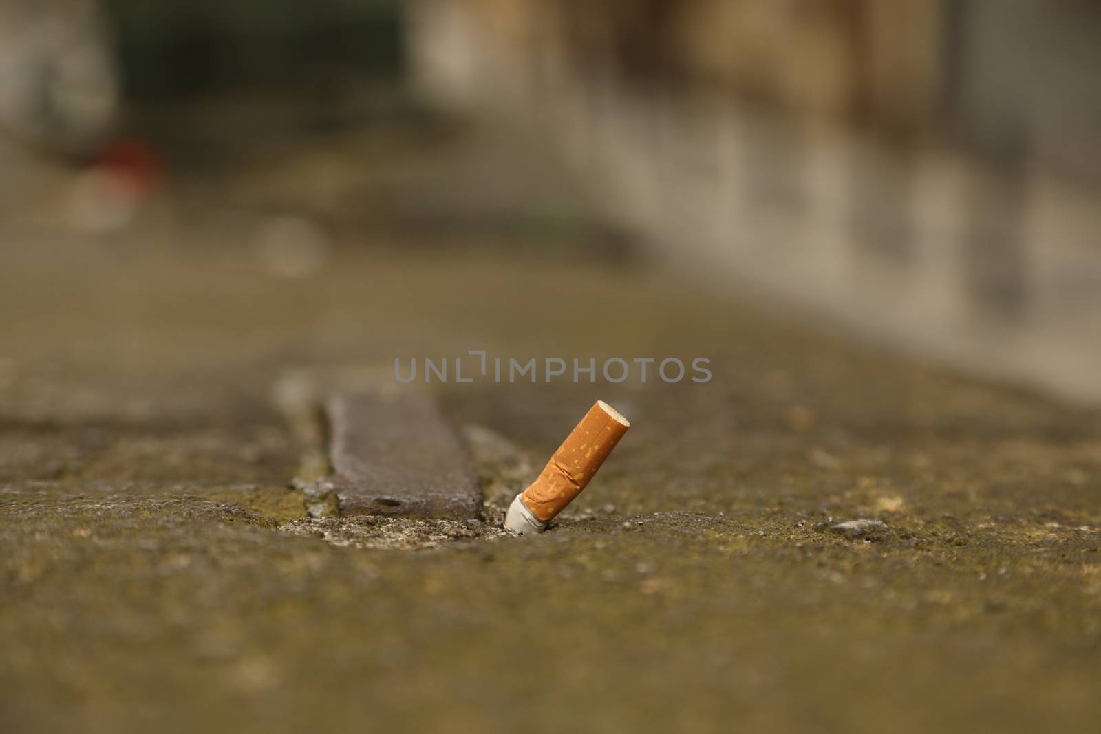 Cigarette on wall