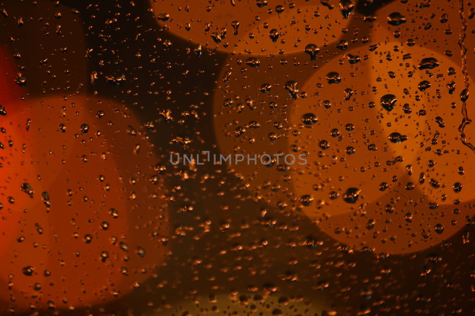 water drops on the glass