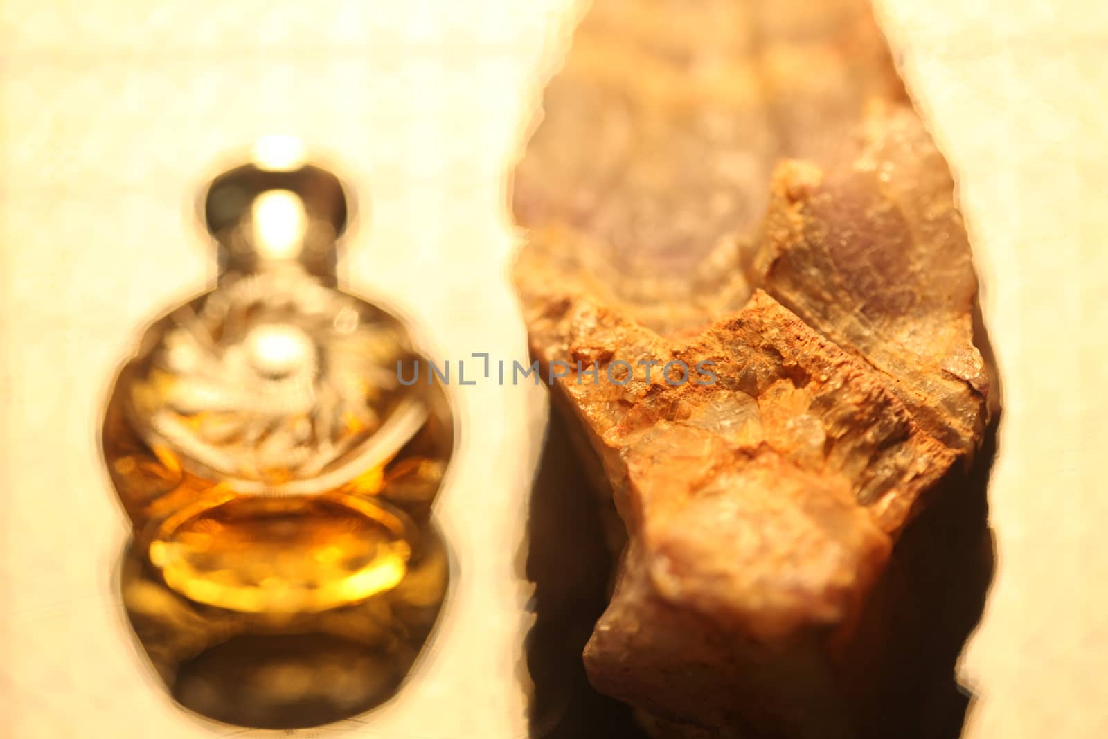 Perfume bottle with golden cap by rajastills