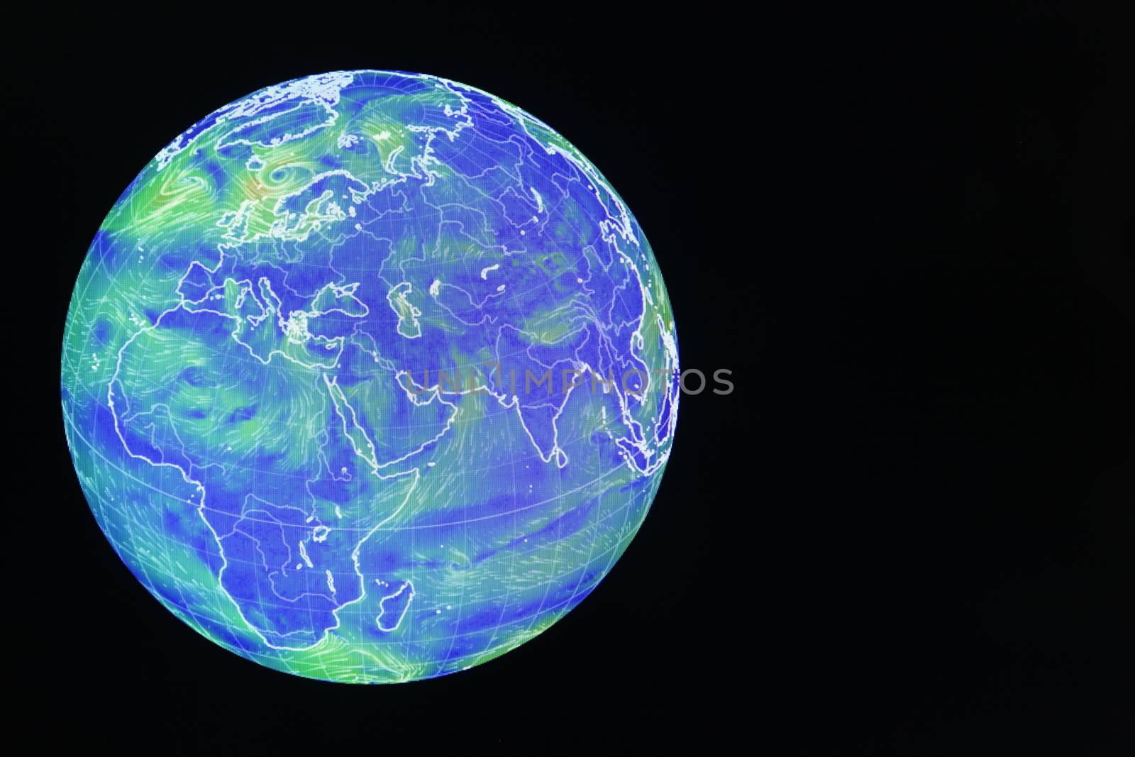 Satellite view of a sea