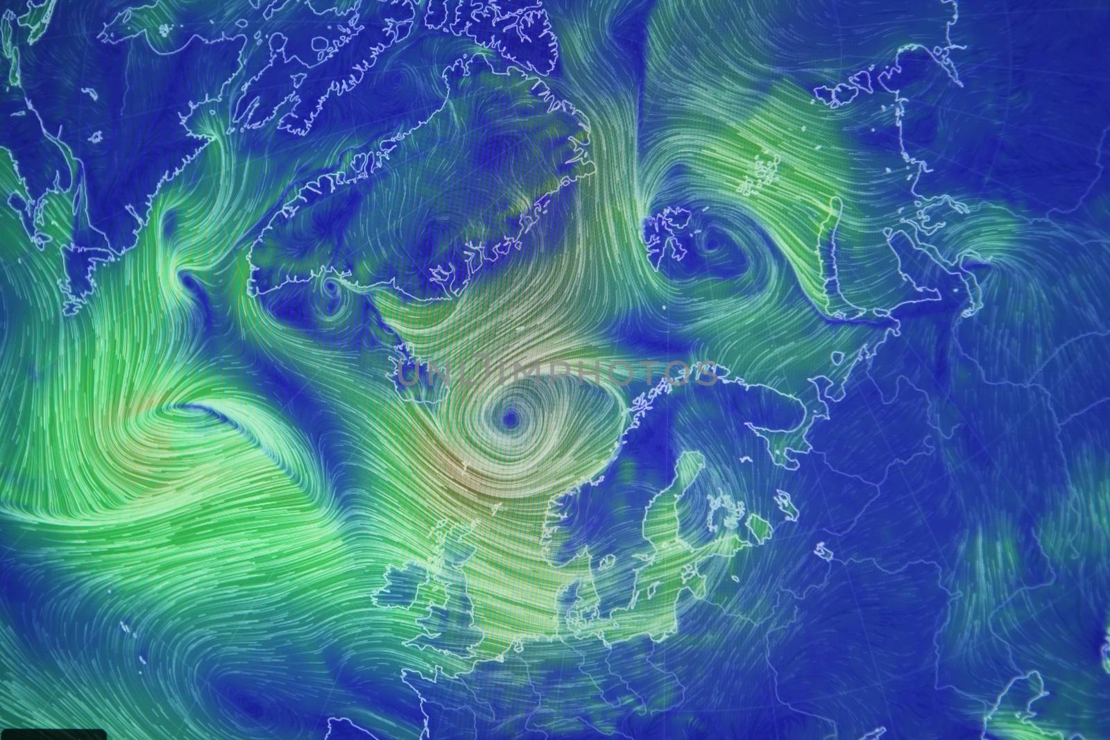 Satellite view of a sea