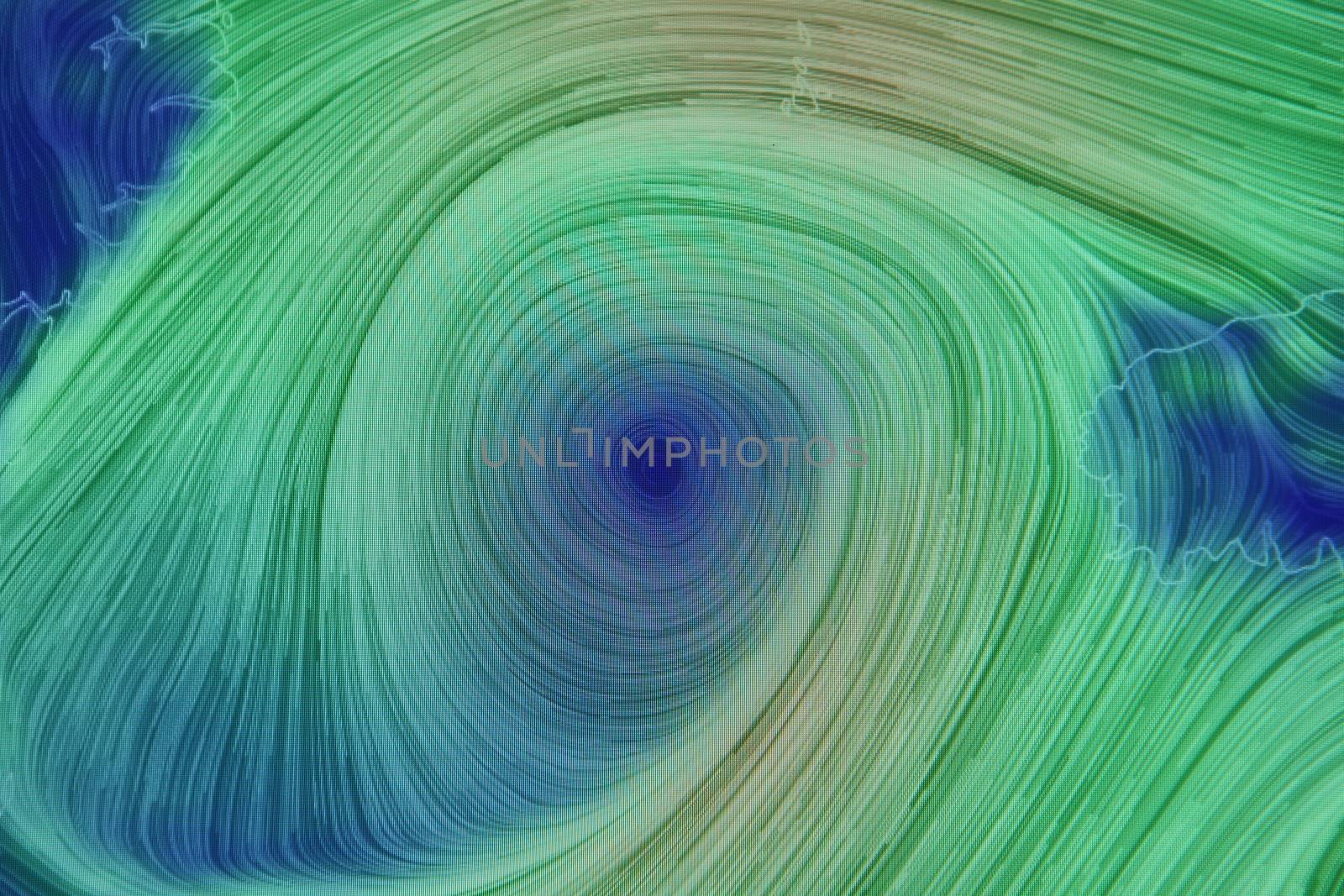 Satellite view of a sea
