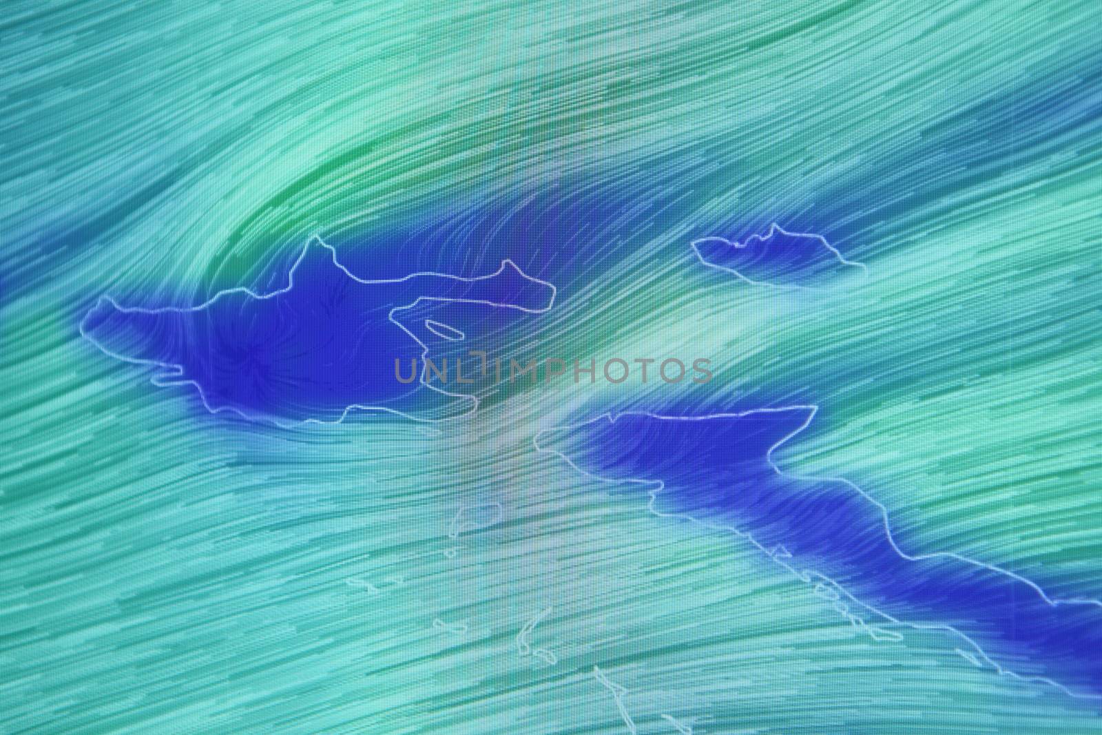 Satellite view of a sea