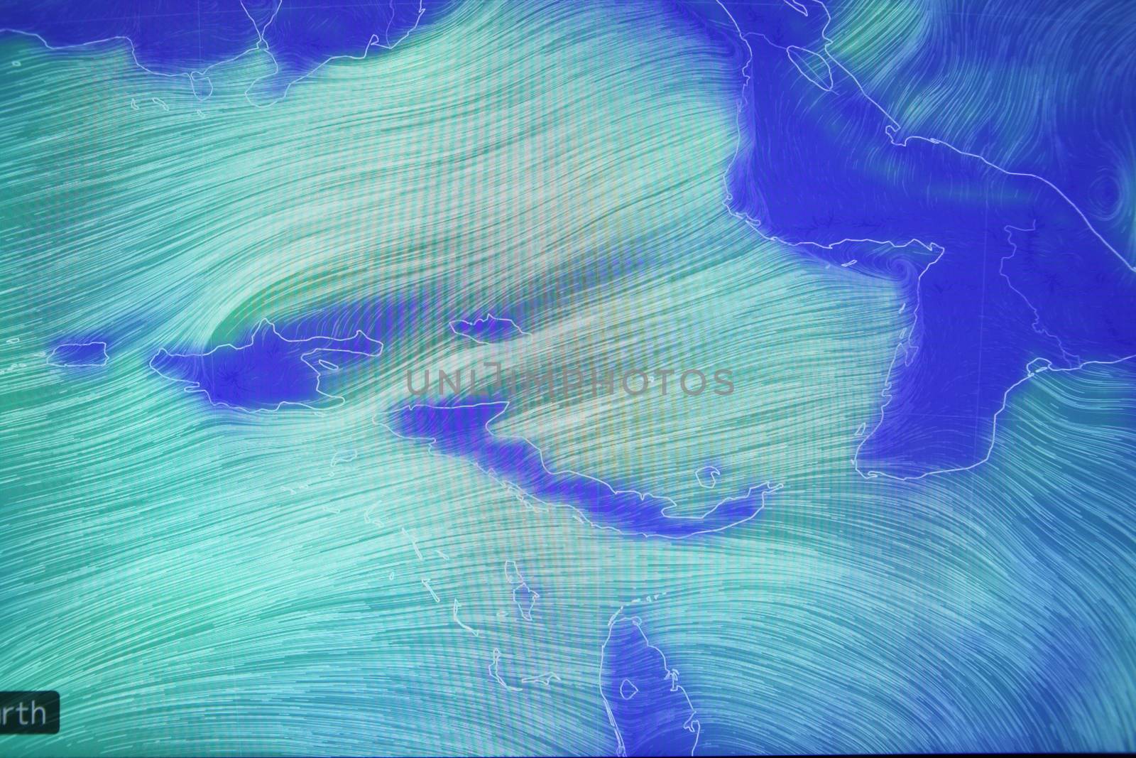 Satellite view of a sea
