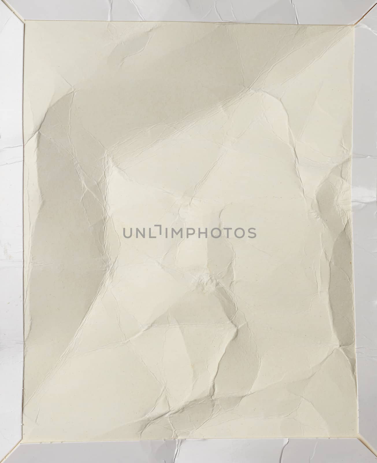 crumpled white cardboard texture, full frame, close up