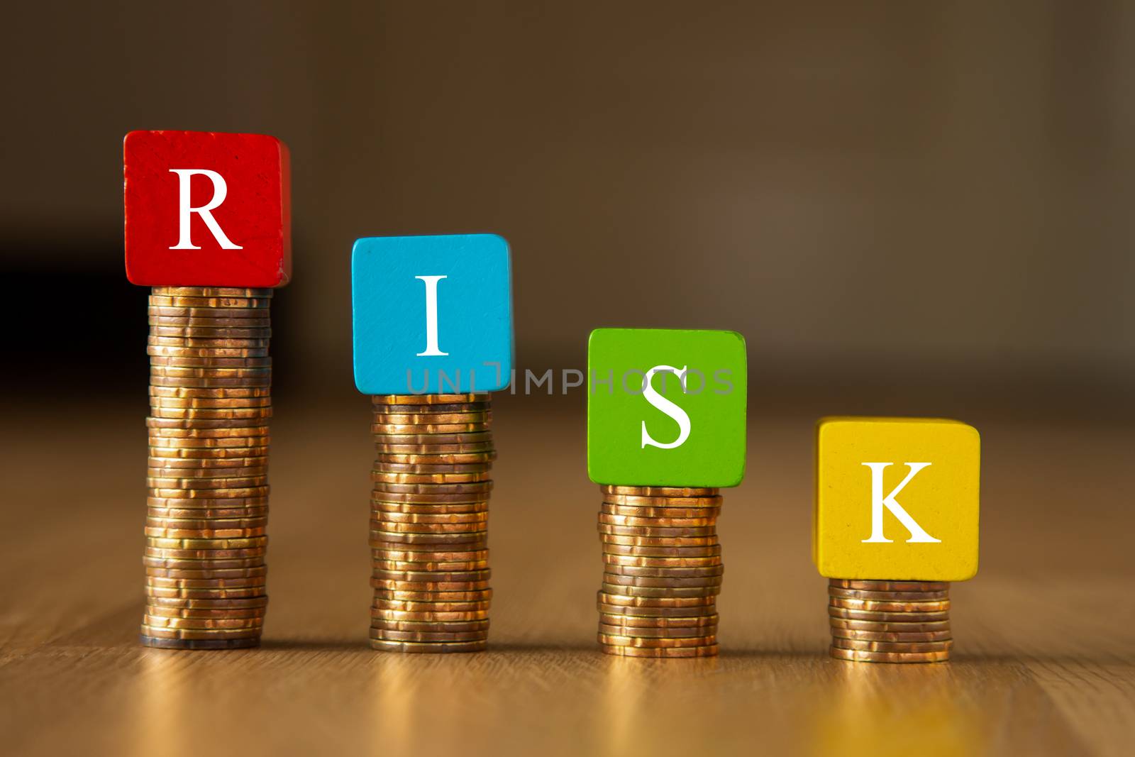 Financial RISK wording on block -Financial risk conceptual