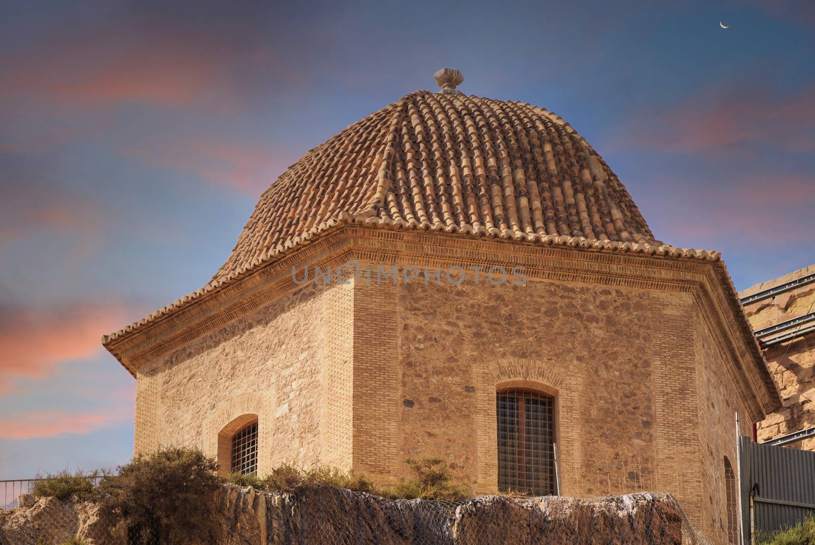 Tiled Dome Roof at Dusk by dbvirago