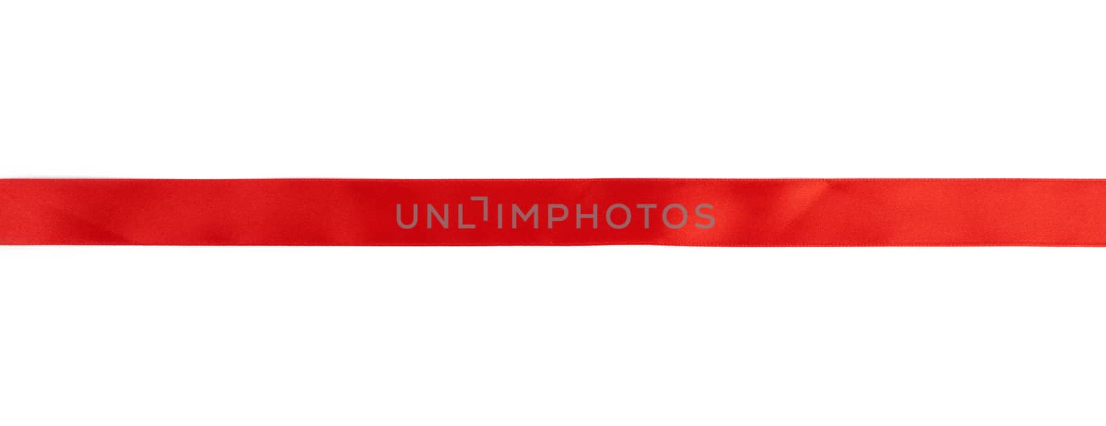 red silk ribbon isolated on white background, design element for by ndanko