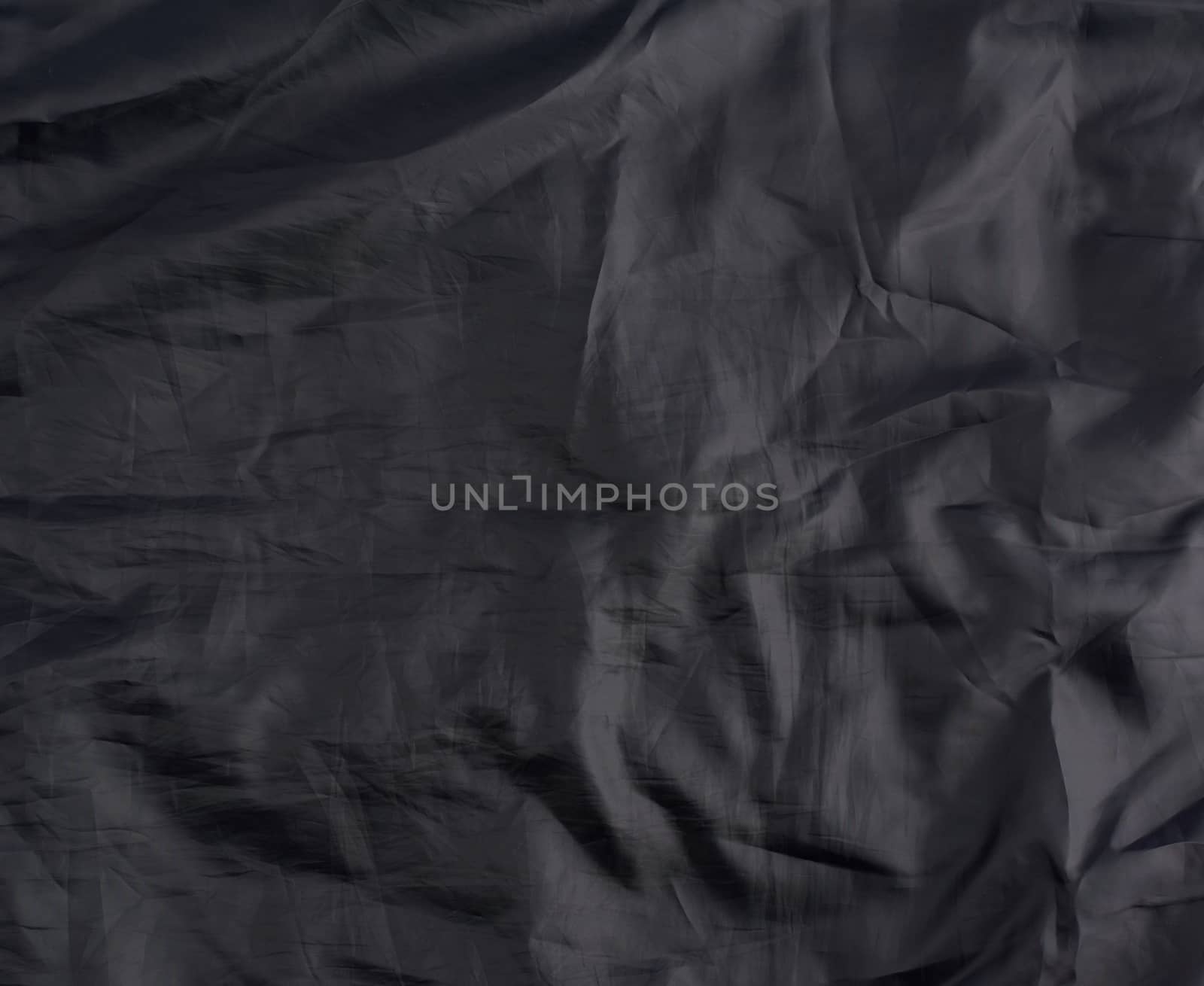 crumpled gray synthetic fabric for the manufacture of lining for skirts, full frame