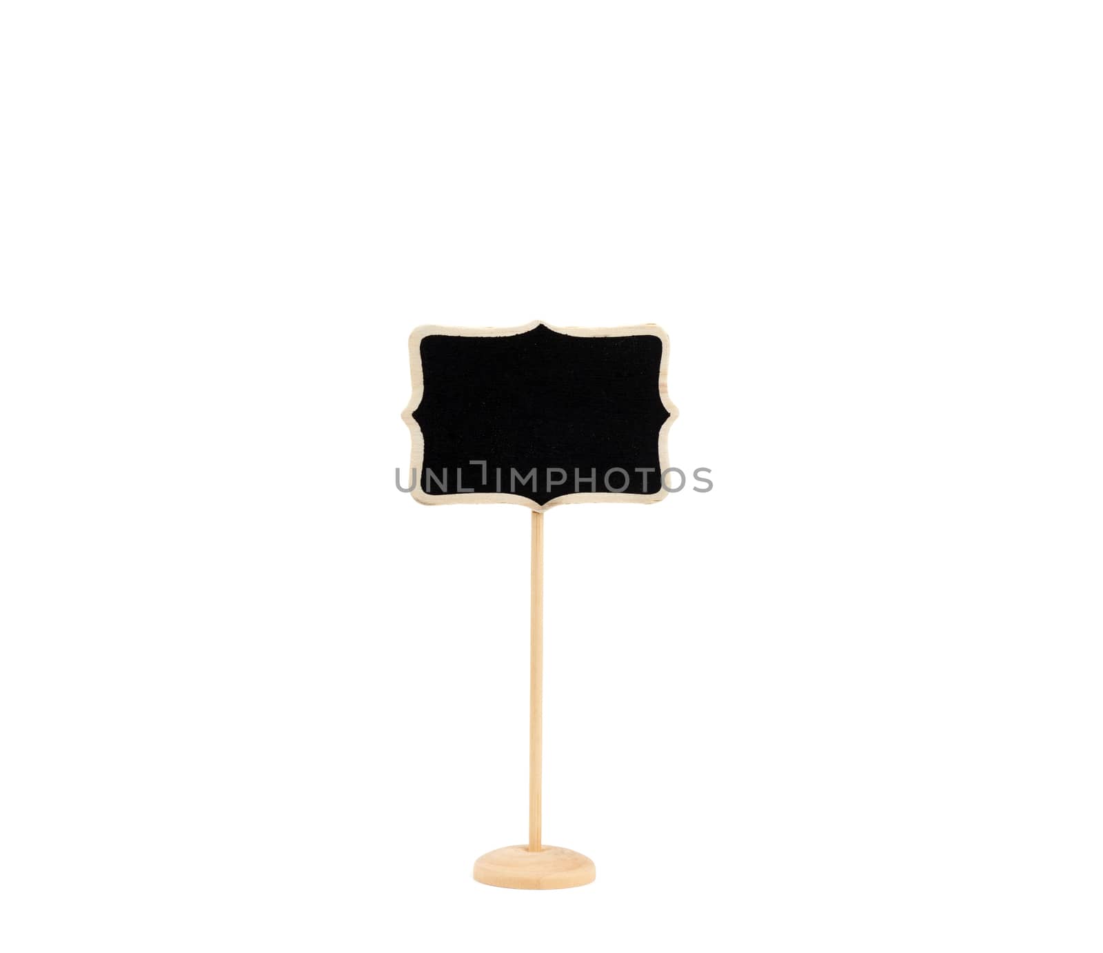 wooden pointer on a stick for writing text,  white background 