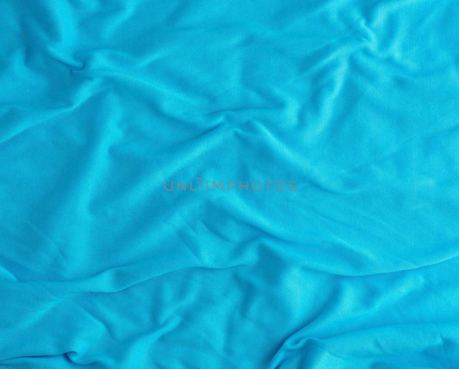 light blue fabric texture with waves, element for designer, full frame