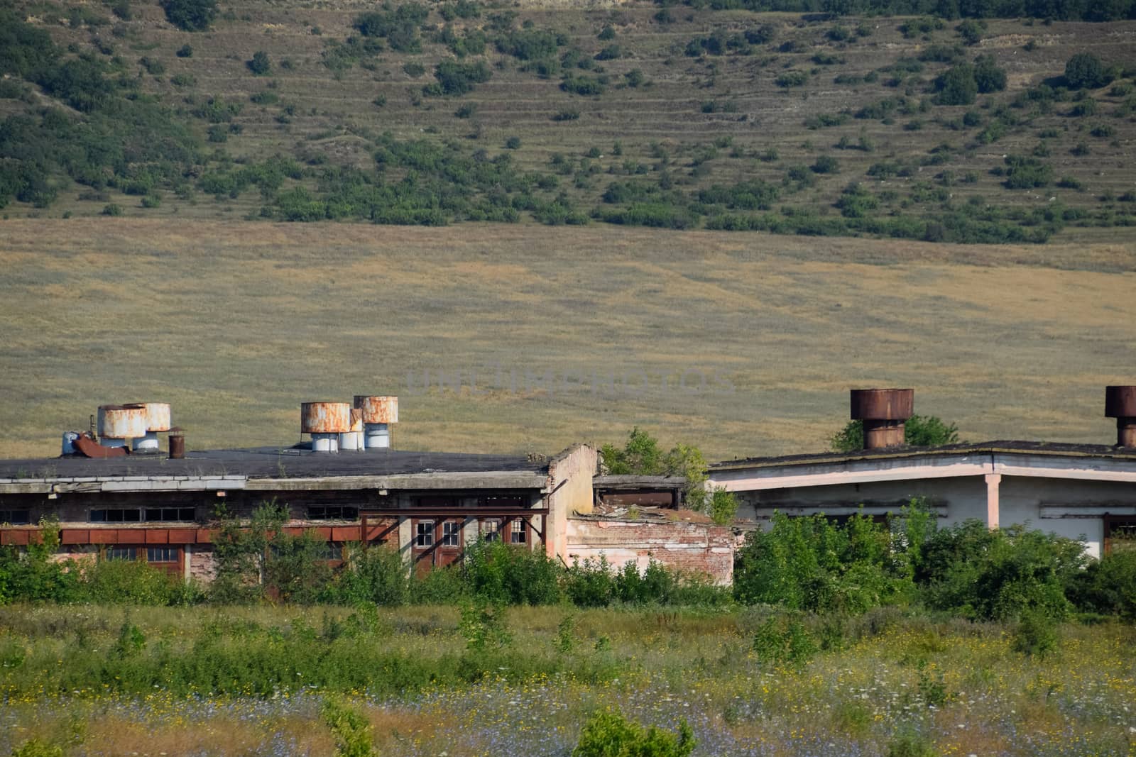 Abandoned old Soviet industrial buildings. by fedoseevaolga