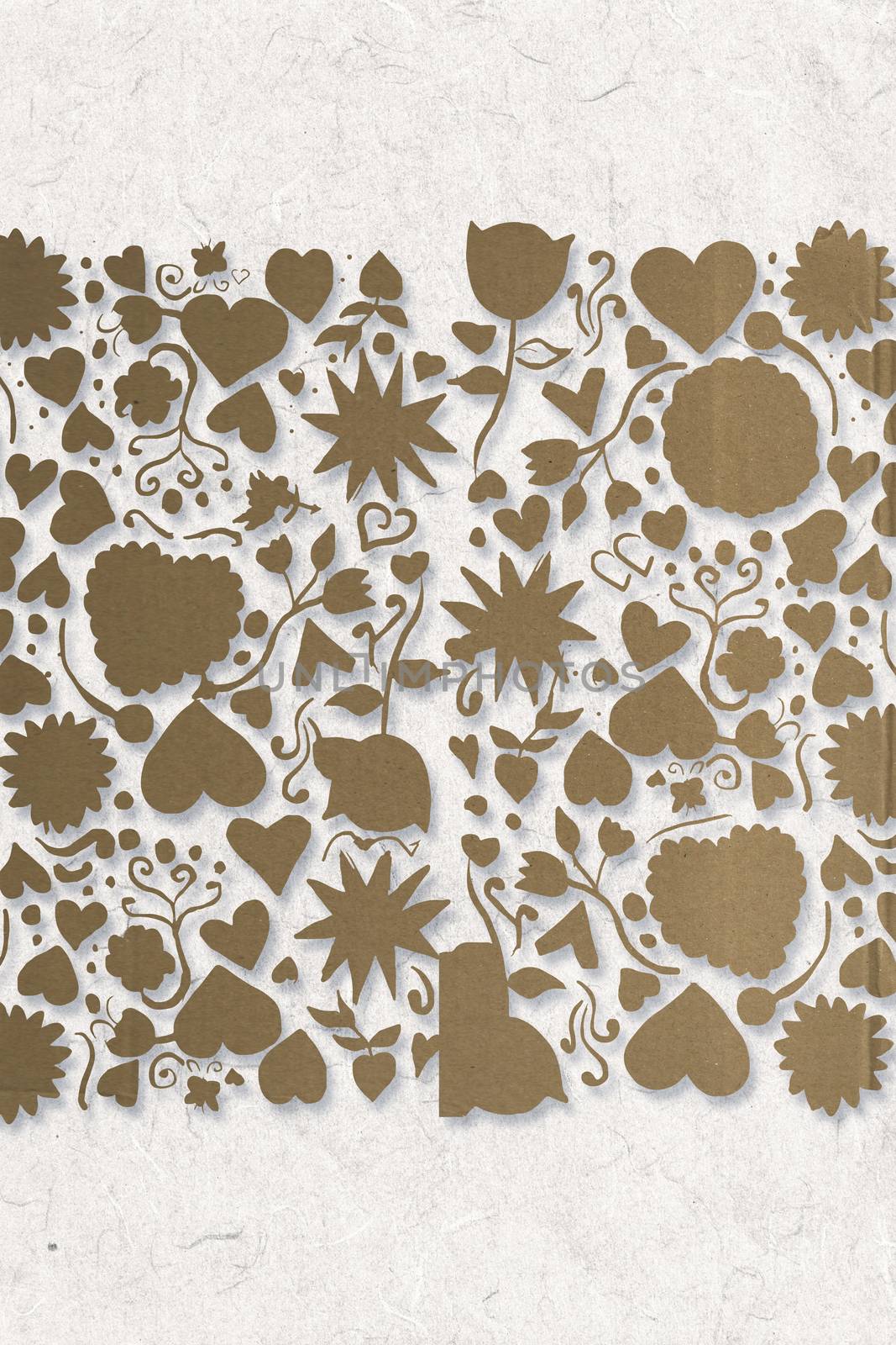 Valentines pattern against parchment