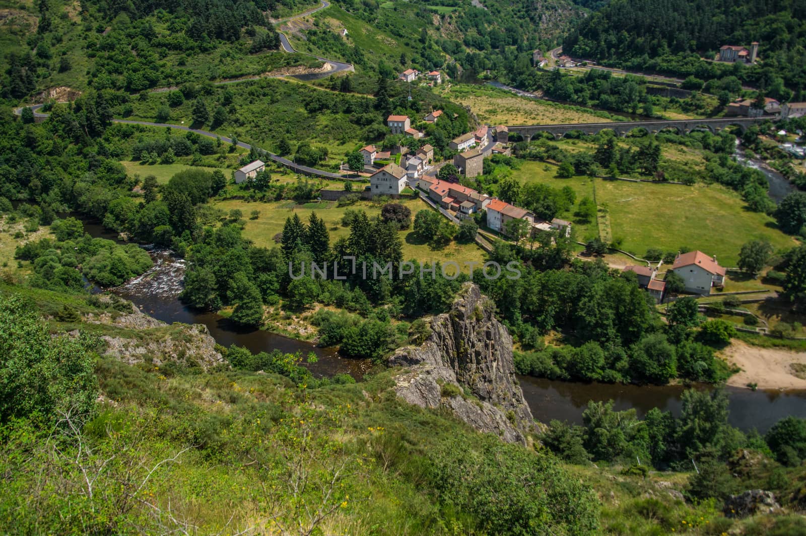 the river combine in Haute Loire and Auvergne